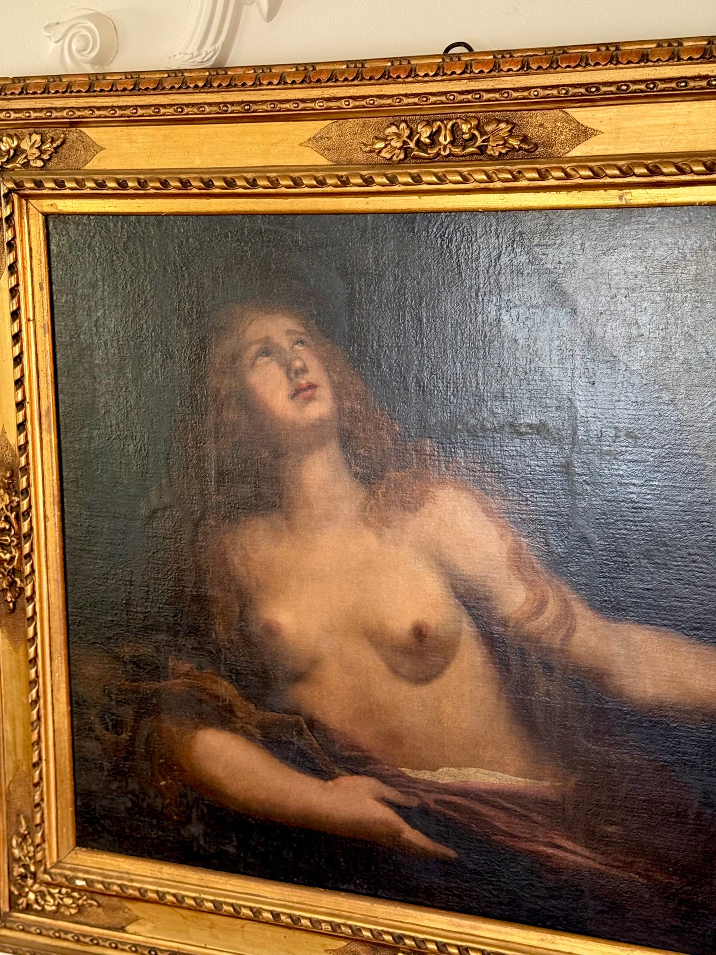 17th Century Italian School Magdalene Oil Painting | Baroque Devotional Portrait