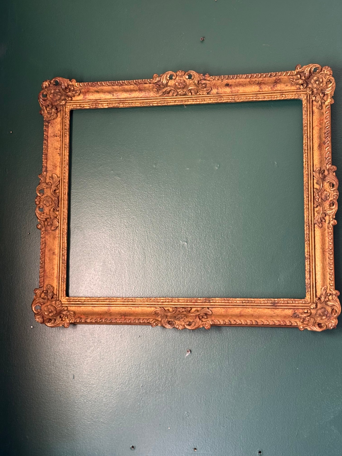 Antique Gilt Wood Rococo Frame with GAFIT London & Paris Label, c. Late 19th Century