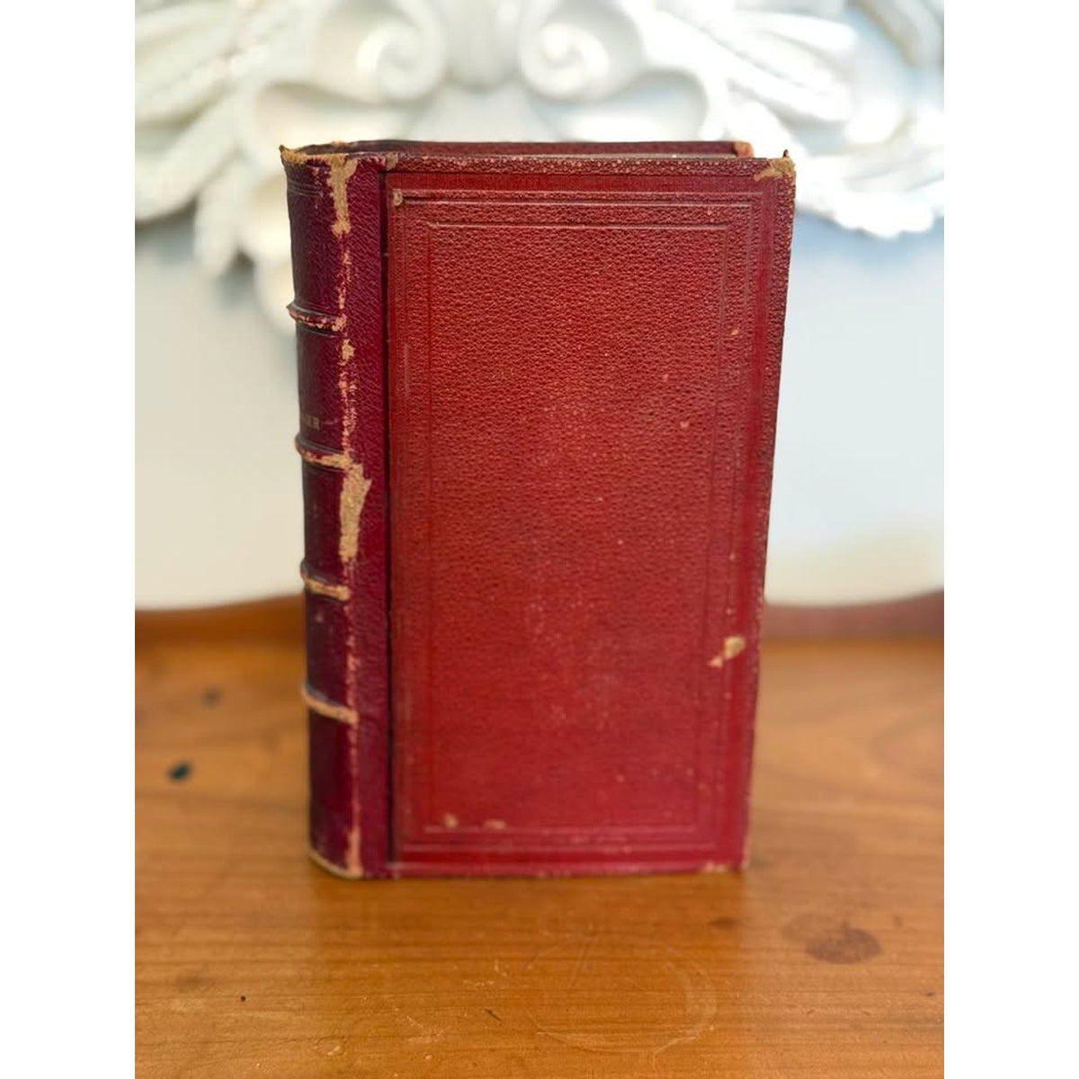 Antique 1874 André de Chénier French Poetry Book Leather Bound Paris Vol III