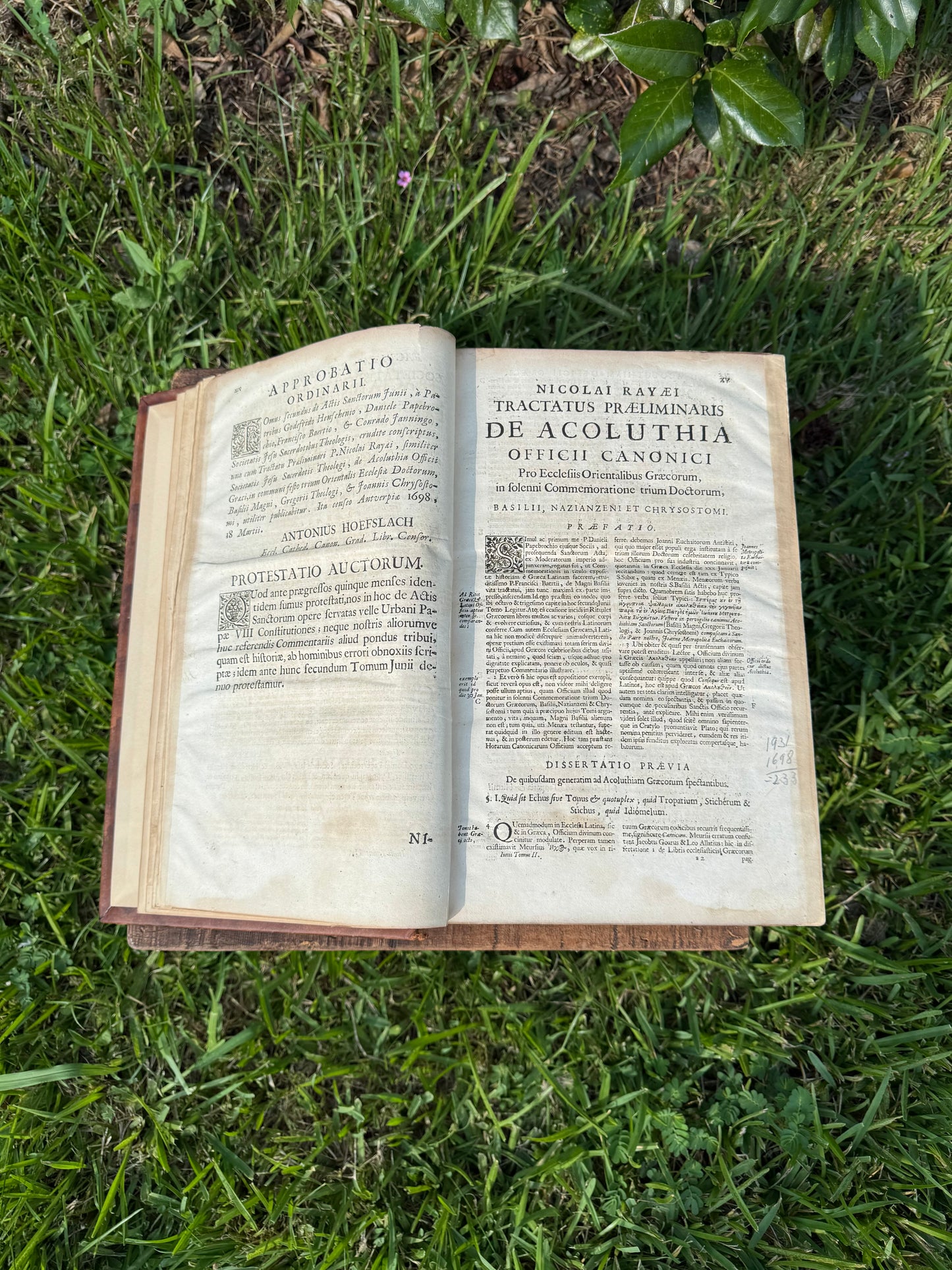 Acta Sanctorum Iunii – Antwerp, 1698 – Folio Volume of the Bollandists