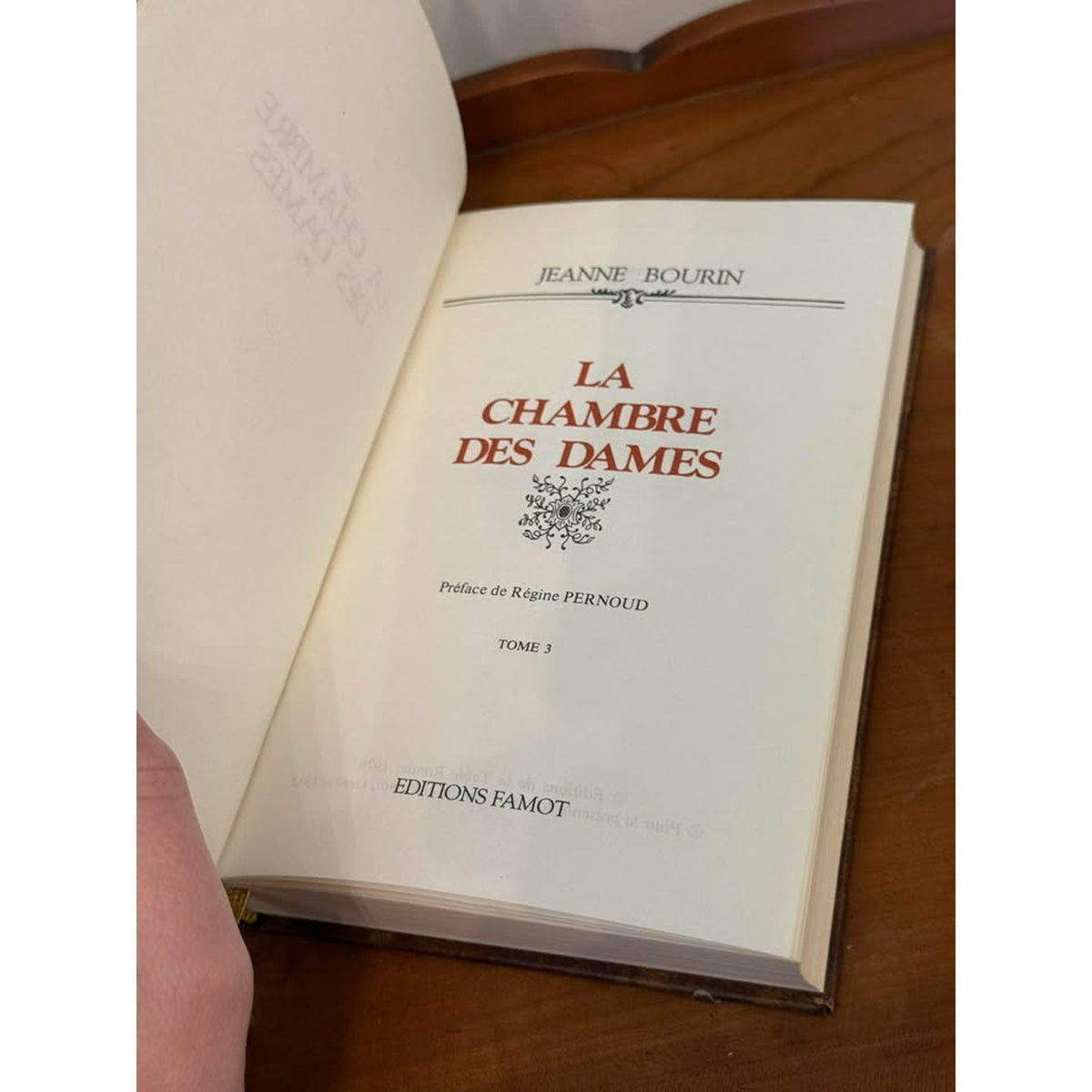 Vintage 1982 Jeanne Bourin La Chambre des Dames French Leather Style Book Vol 3