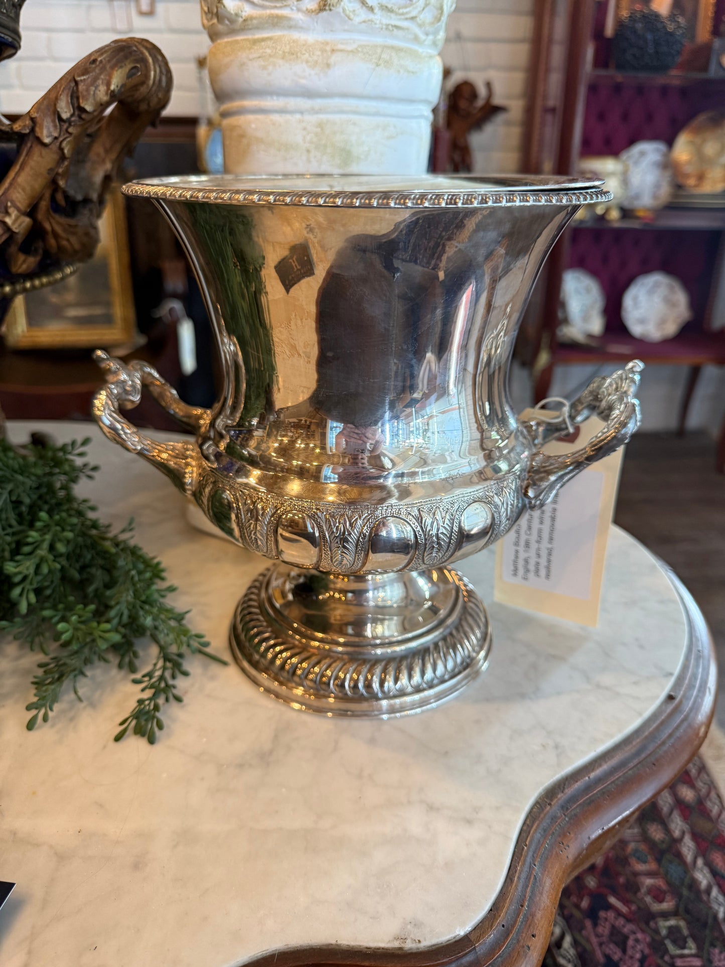 Matthew Boulton Sheffield Plate Urn-Form Wine Cooler, 19th Century