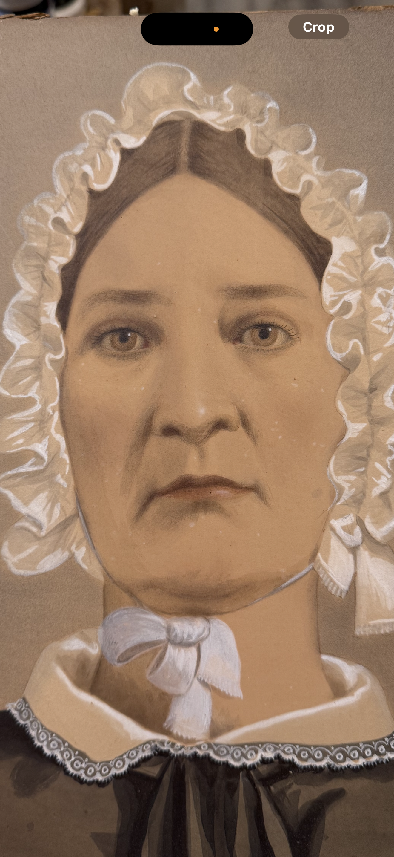 Signed 1881 Portrait by John Wood Dodge (American, 1807–1893), Gouache Watercolor Pastel, Framed