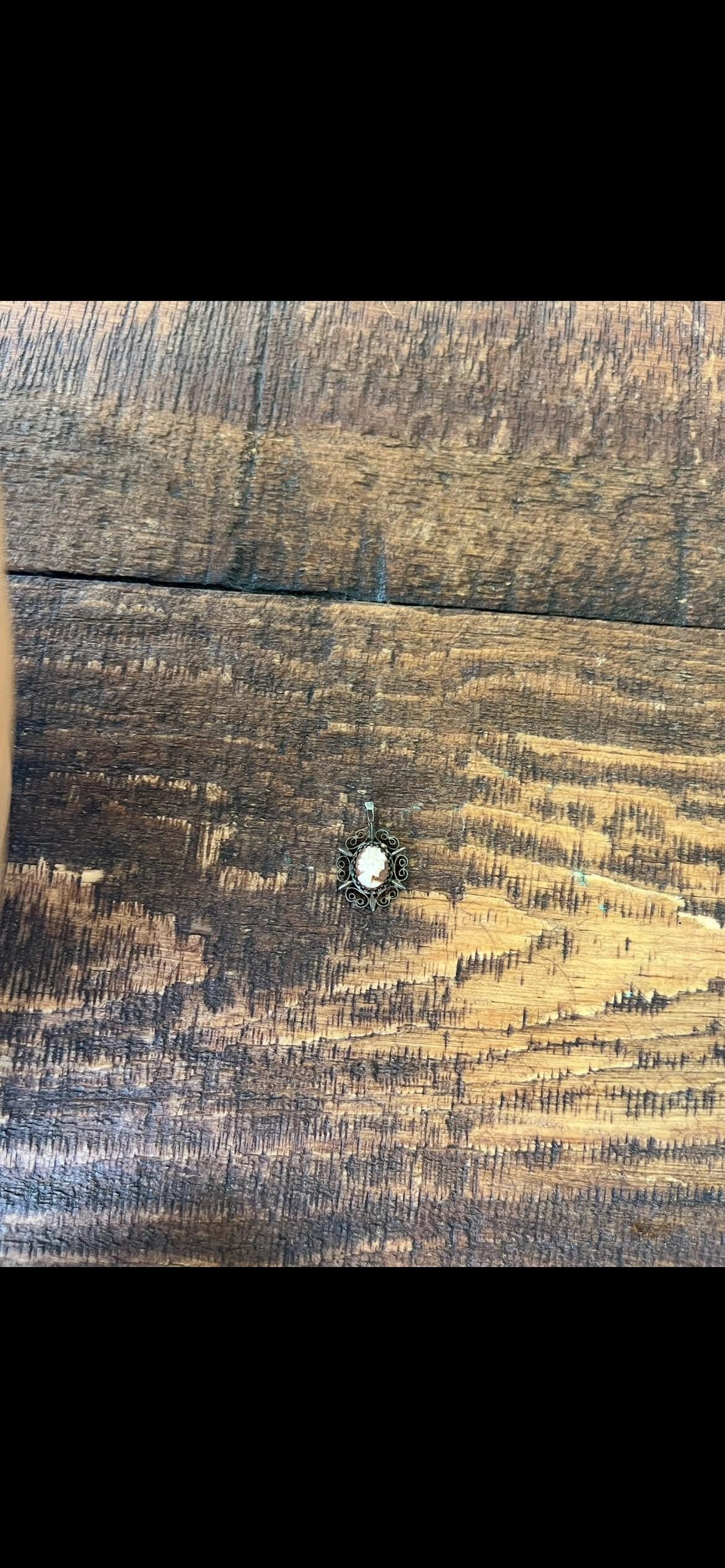 Carved Shell Filigree Cameo Pendant – Roman Face Cameo – Vintage Pendant Necklace – Elegant Jewelry