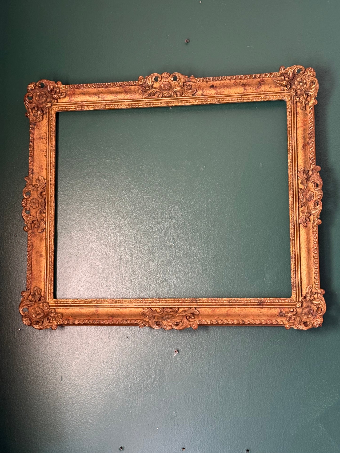 Antique Gilt Wood Rococo Frame with GAFIT London & Paris Label, c. Late 19th Century