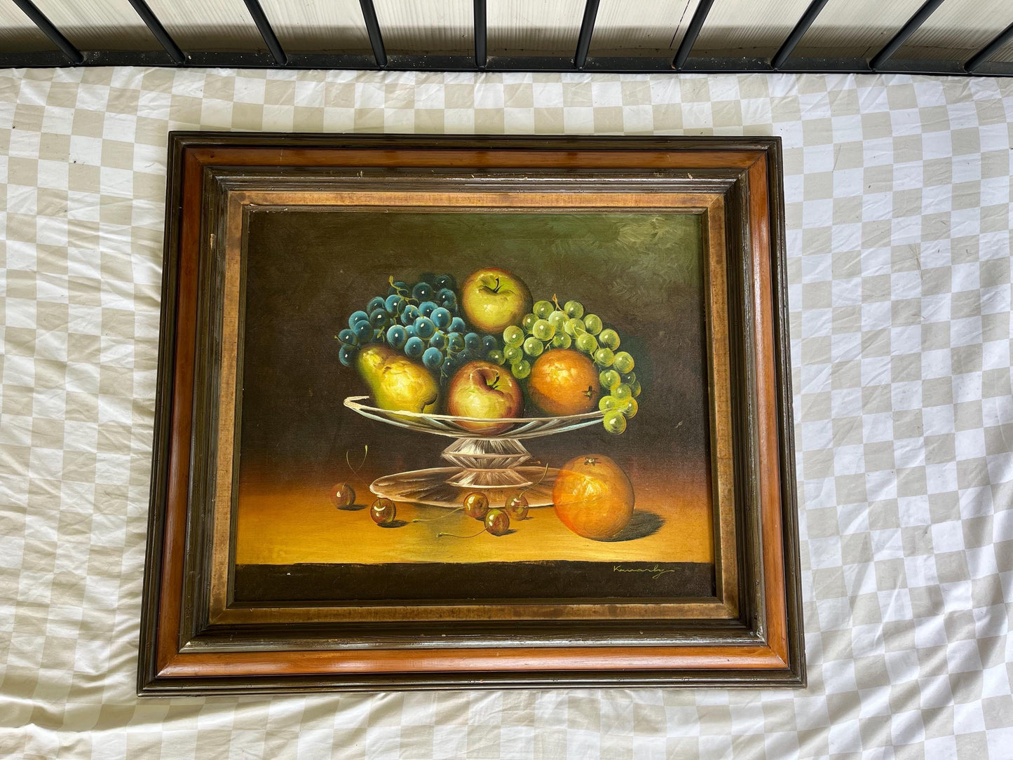 Vintage Still Life Fruit Oil Painting | 20x24 Canvas | Classic Kitchen or Dining Wall Art