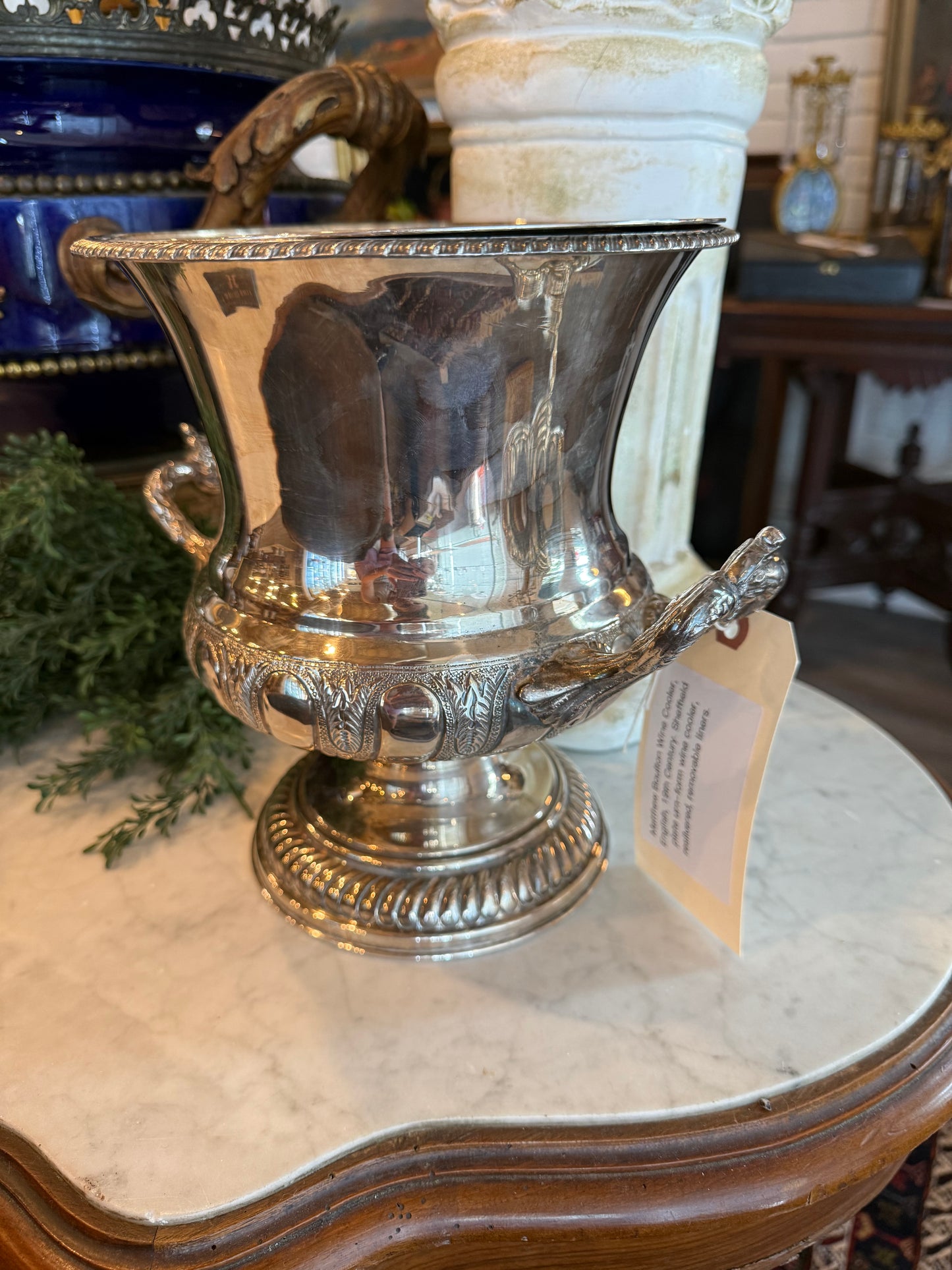 Matthew Boulton Sheffield Plate Urn-Form Wine Cooler, 19th Century