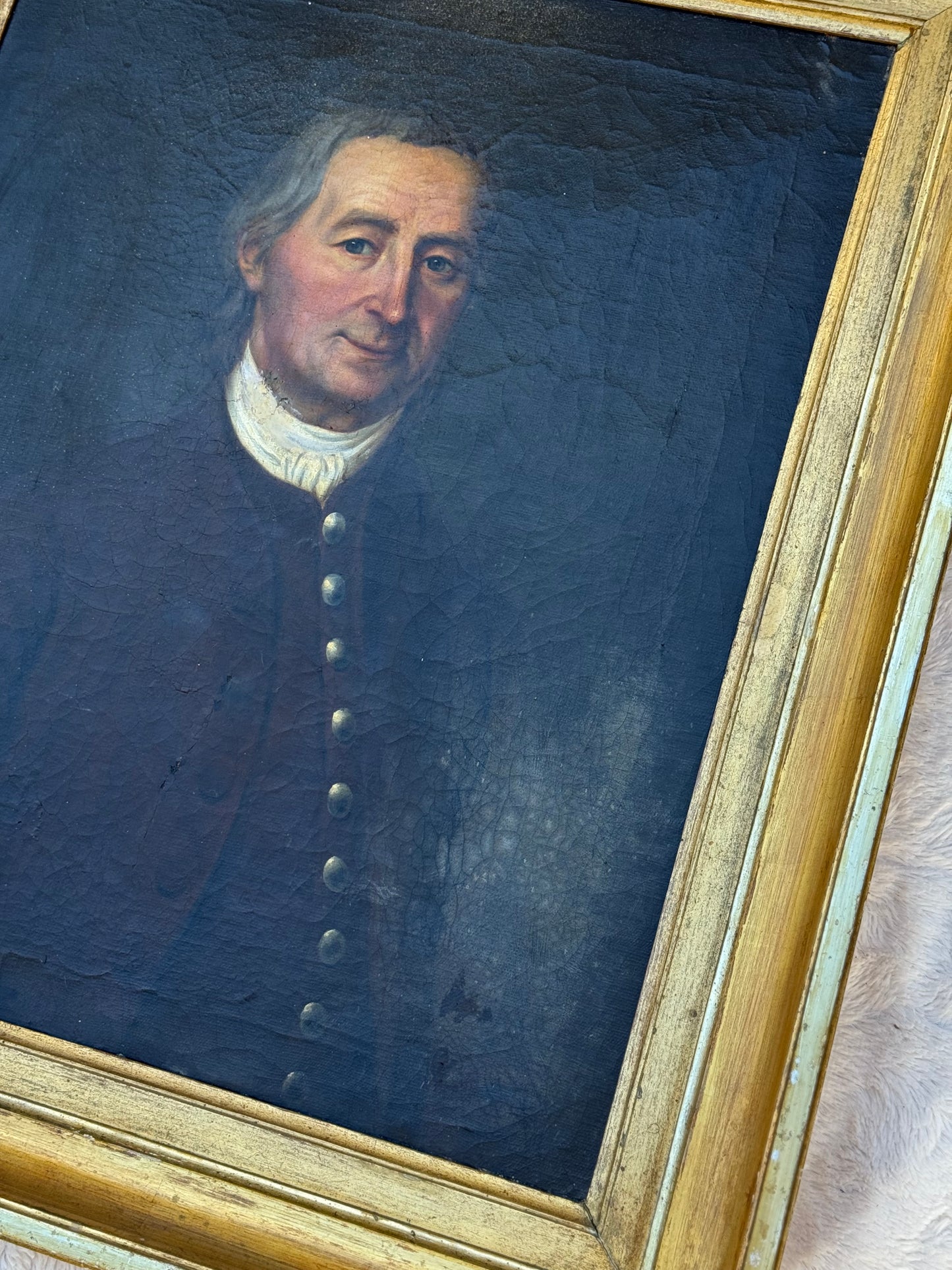 18th-Century Gentleman Portrait in Original Gilt Frame • Circle of Johann Nepomuk della Croce (European Collection Label)