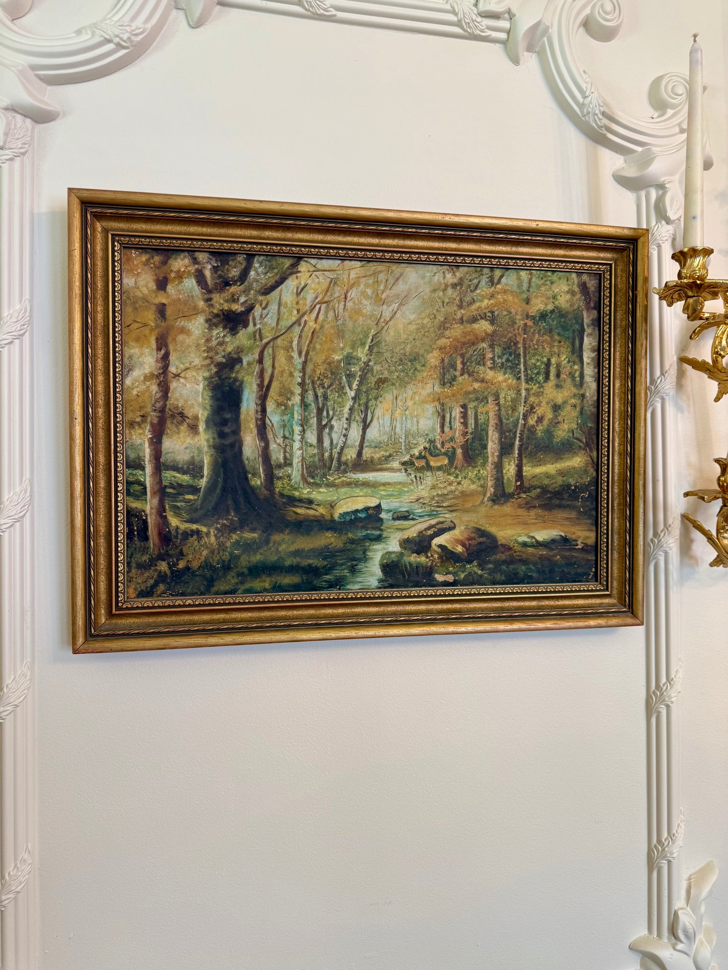 Sr. M. Sophia Oil Painting | Woodland Deer Landscape | Nun Artist | Oil on Canvas
