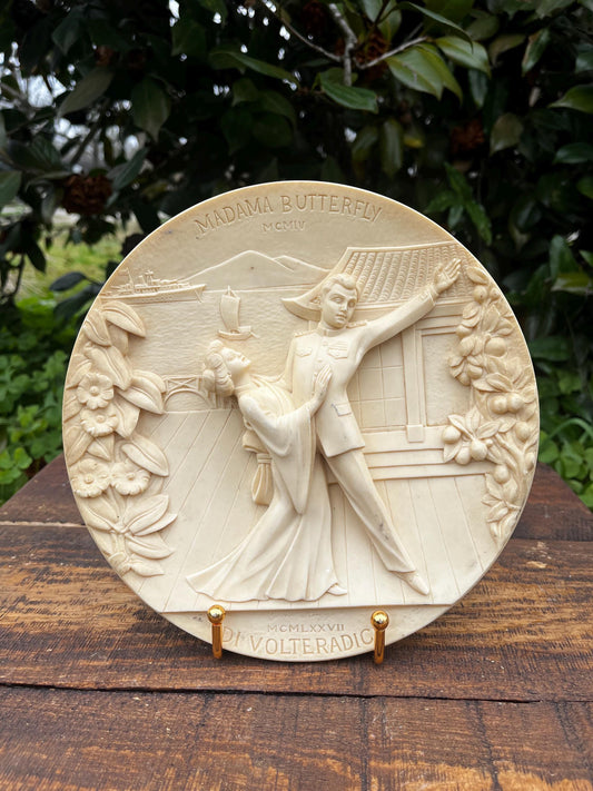 Vintage Madame Butterfly Collector’s Plate – Puccini Opera Art – No Name Plate – Decorative Ceramic Plate – Opera Memorabilia