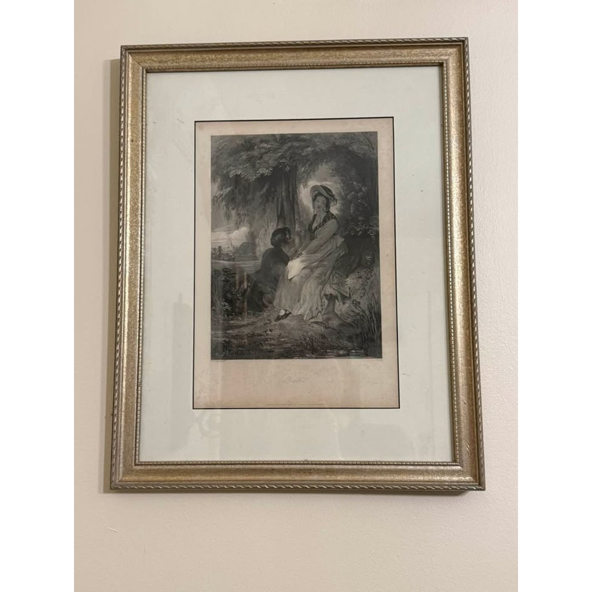 1844 Antique Engraving “Youth” R. Artlett