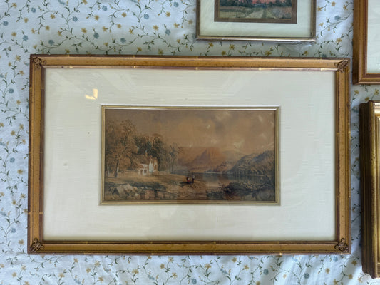 Cornelius Pearson (1805–1891) – Mountain Landscape with Lake, 1852 Watercolor