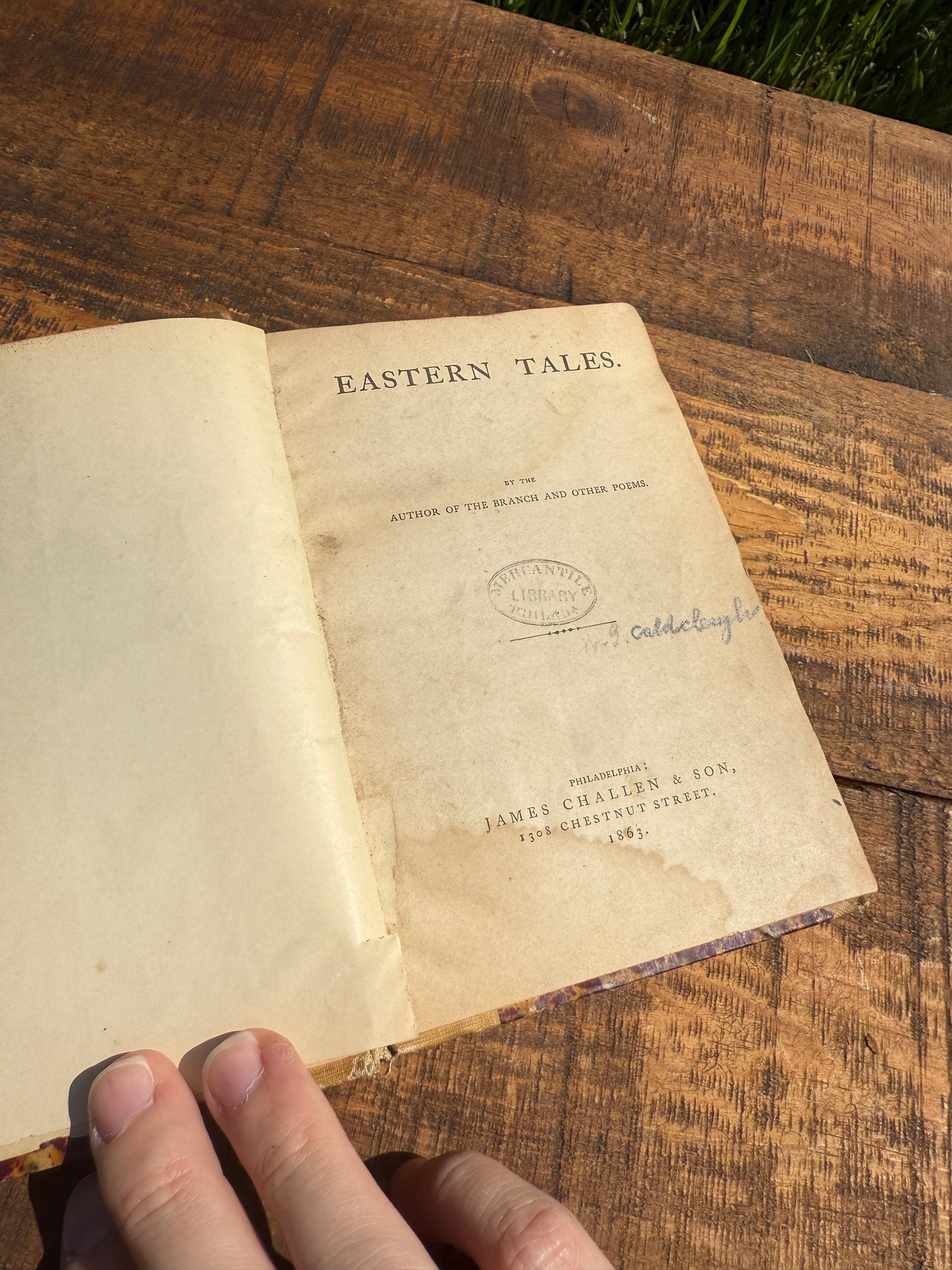 Eastern Tales – Antique 1863 Orientalist Story Collection, Philadelphia Imprint