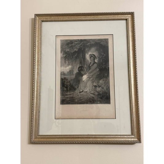 1844 Antique Engraving “Youth” R. Artlett