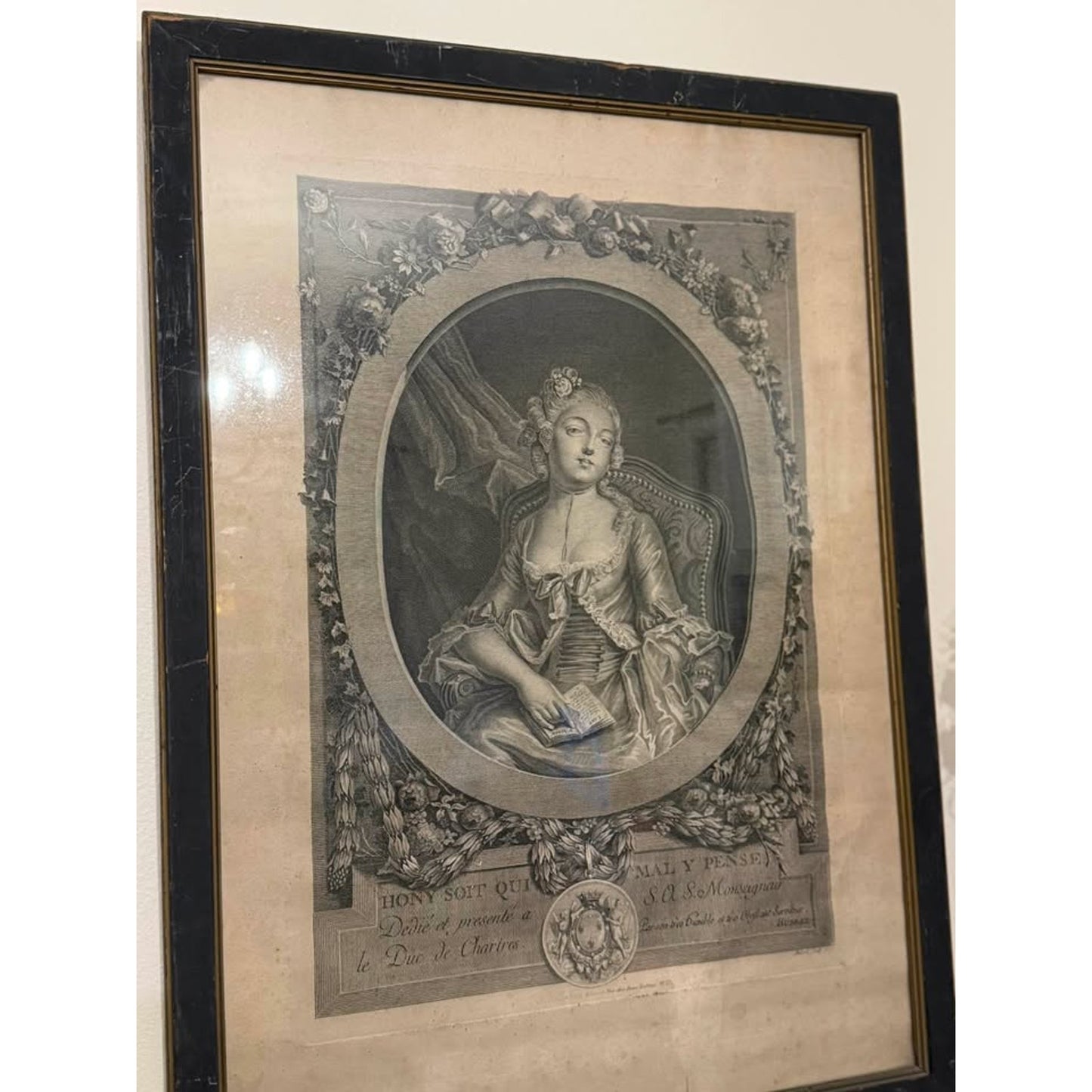 Antique 18th C French Duc de Chartres Engraving