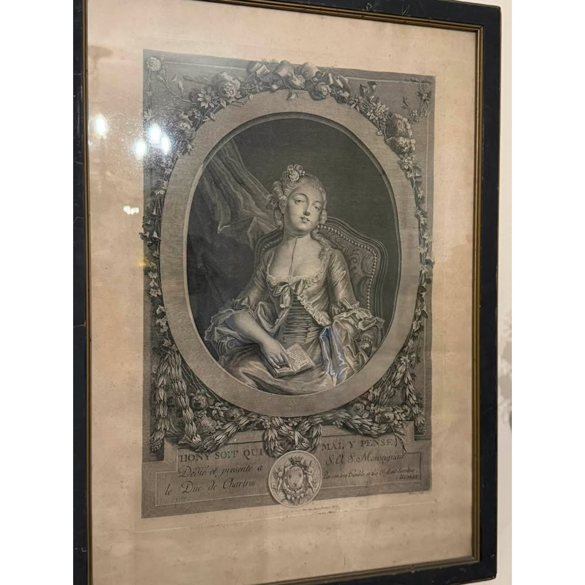 Antique 18th C French Duc de Chartres Engraving