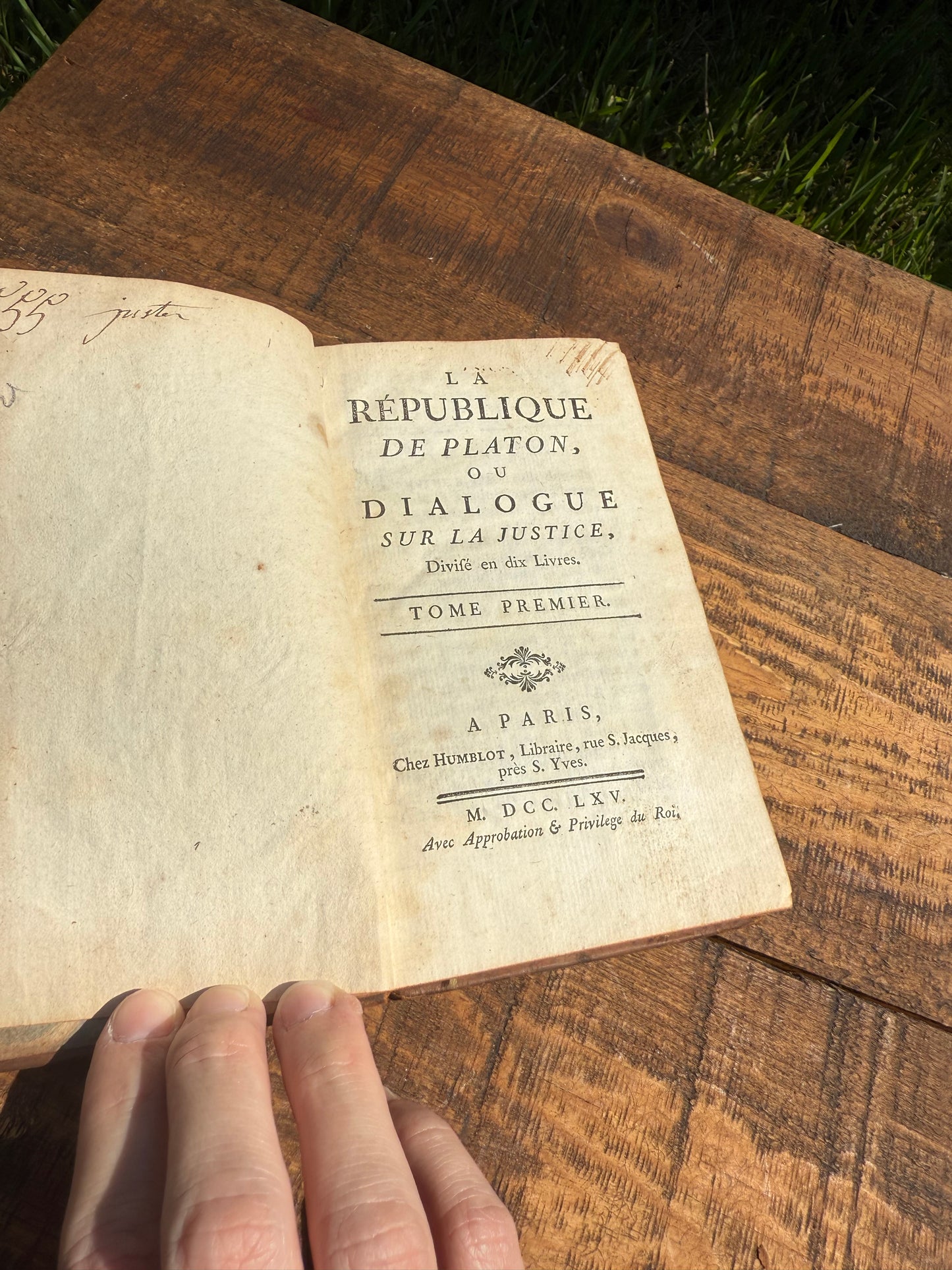 1765 French Enlightenment Edition of Plato’s Republic, Full Calf Binding
