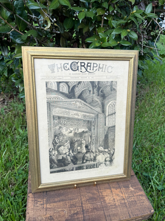 1882 The Graphic Engraving – Amateur Theatricals at Hampton Court Palace