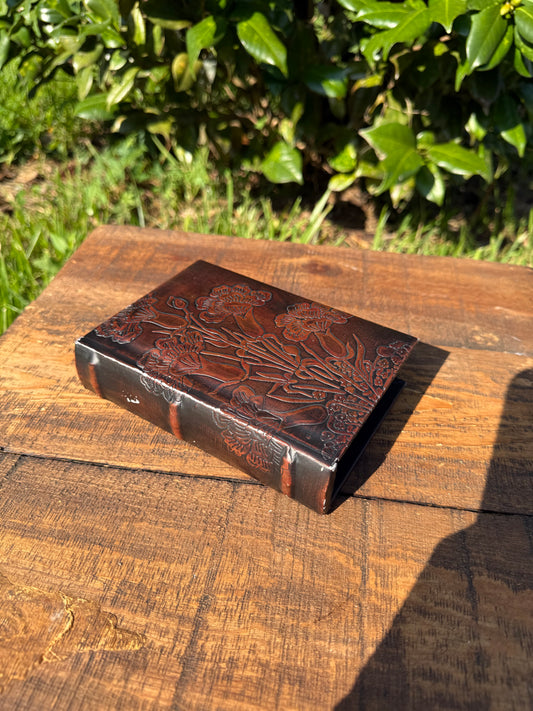 Embossed Floral Book-Form Box, Early-Mid 20th Century