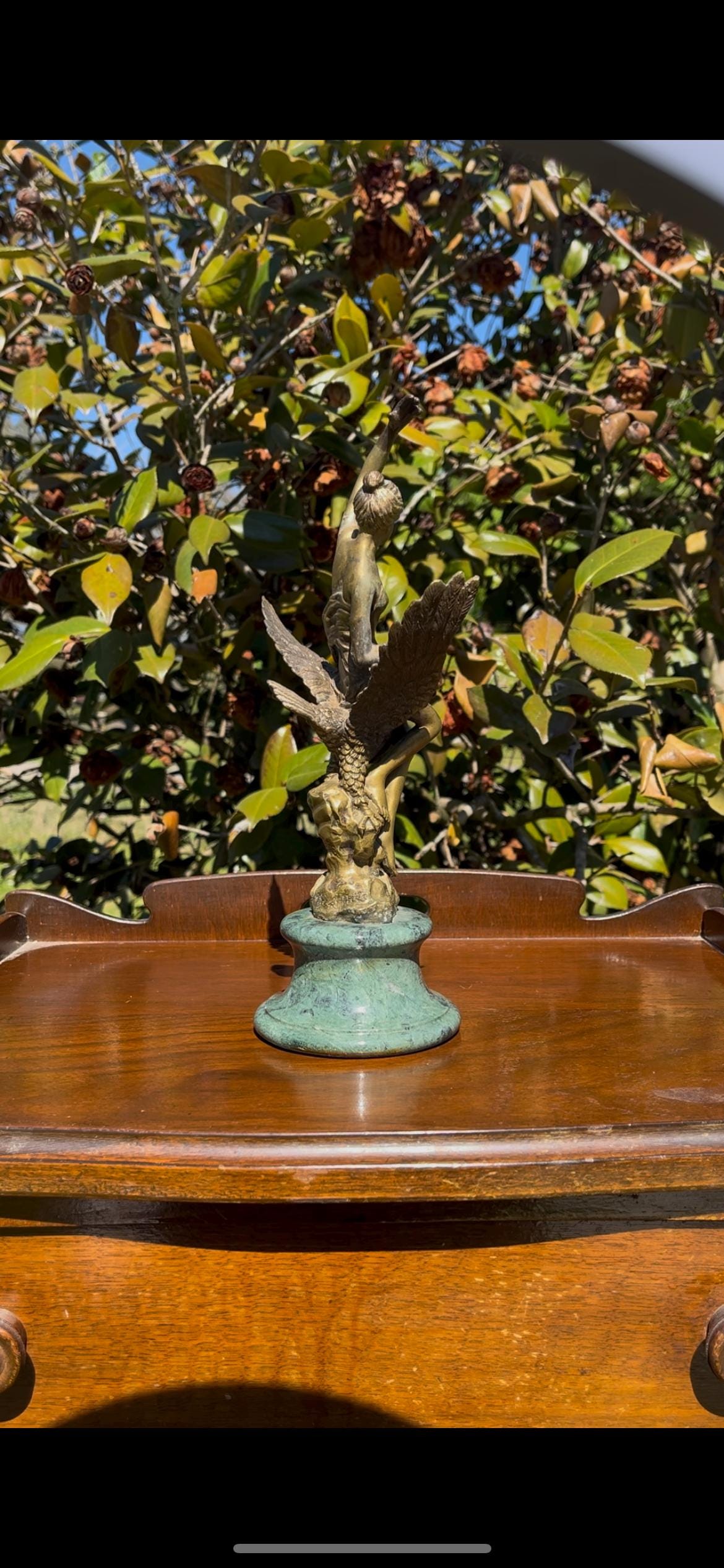 Hebe on Jupiter’s Eagle Bronze Sculpture Mythological Goddess Statue