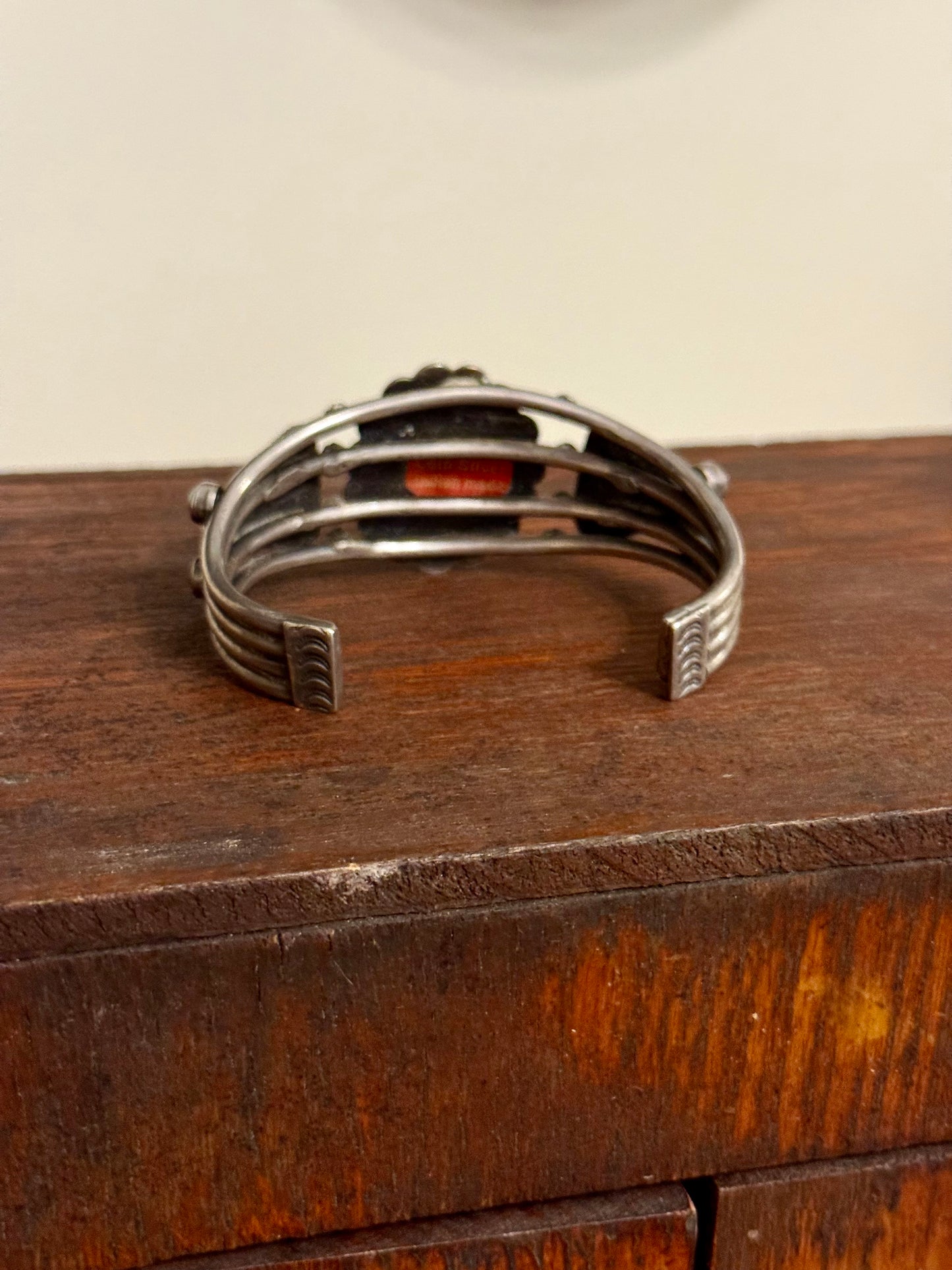 Vintage Navajo Multi-Stone Turquoise Sterling Silver Cuff Bracelet