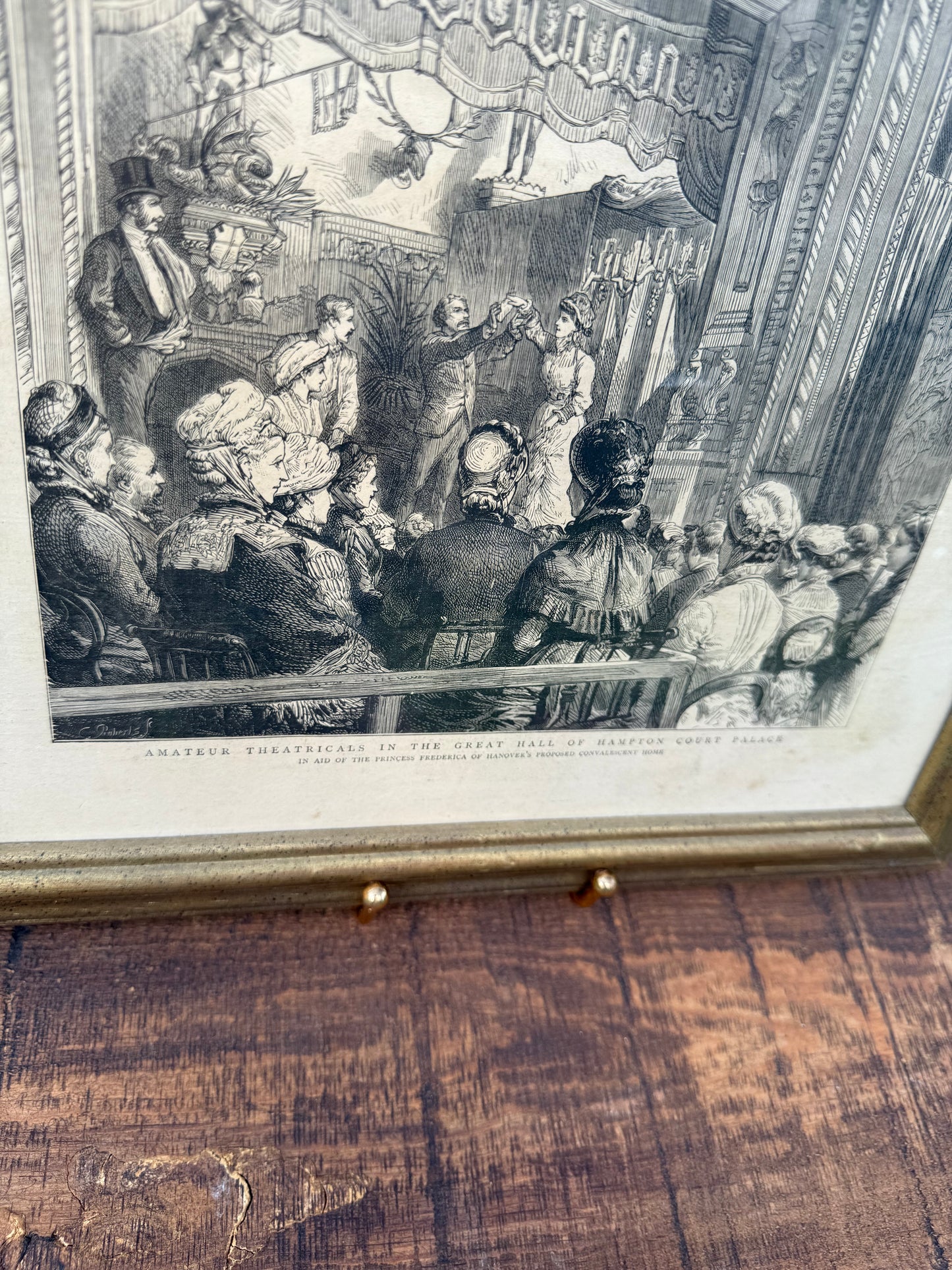 1882 The Graphic Engraving – Amateur Theatricals at Hampton Court Palace