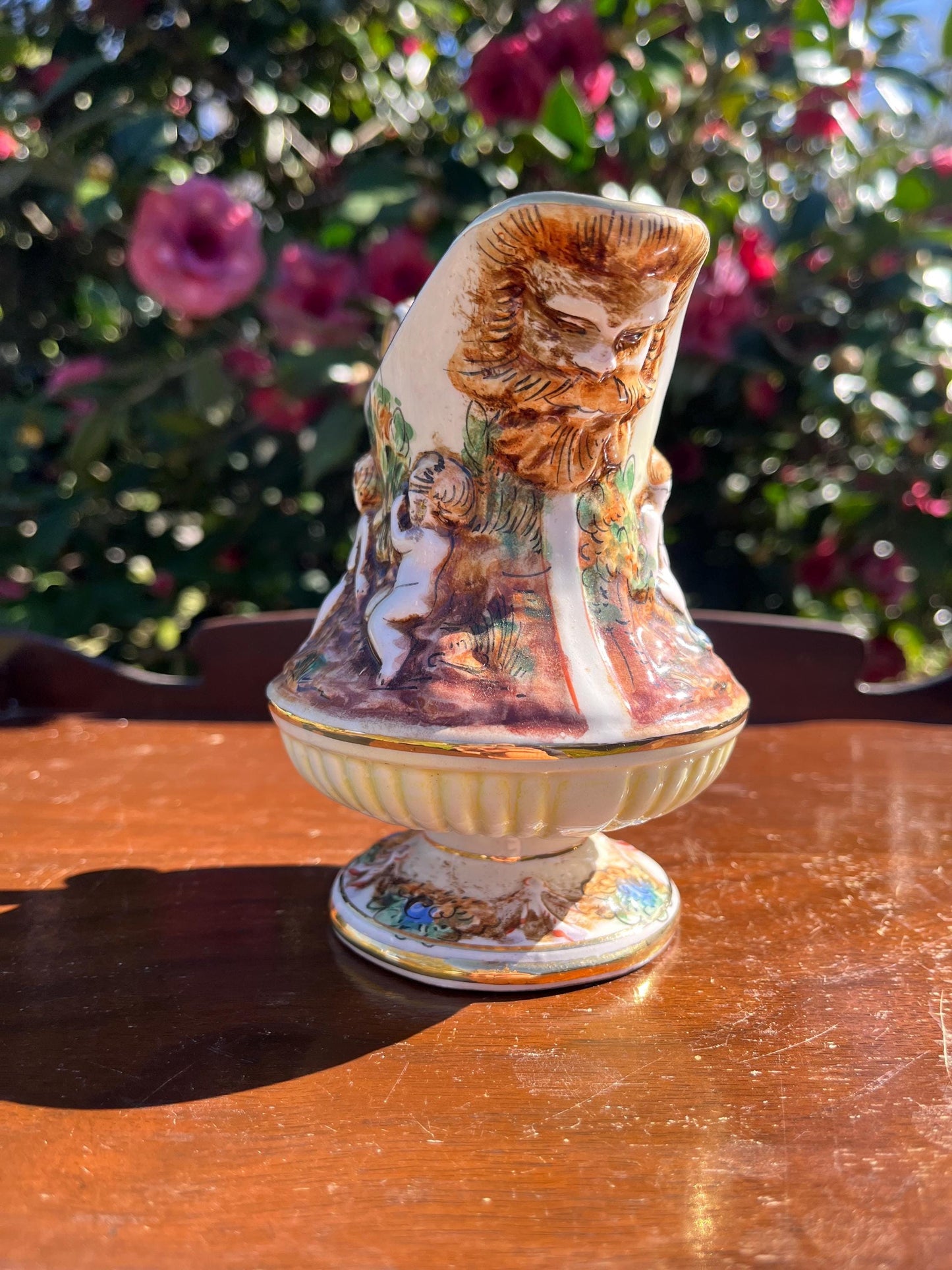 Capodimonte Tea Set with Serpents and Cherubs, Porcelain Vintage Tea Set, Unique Tea Set Gift, Italian Ceramics