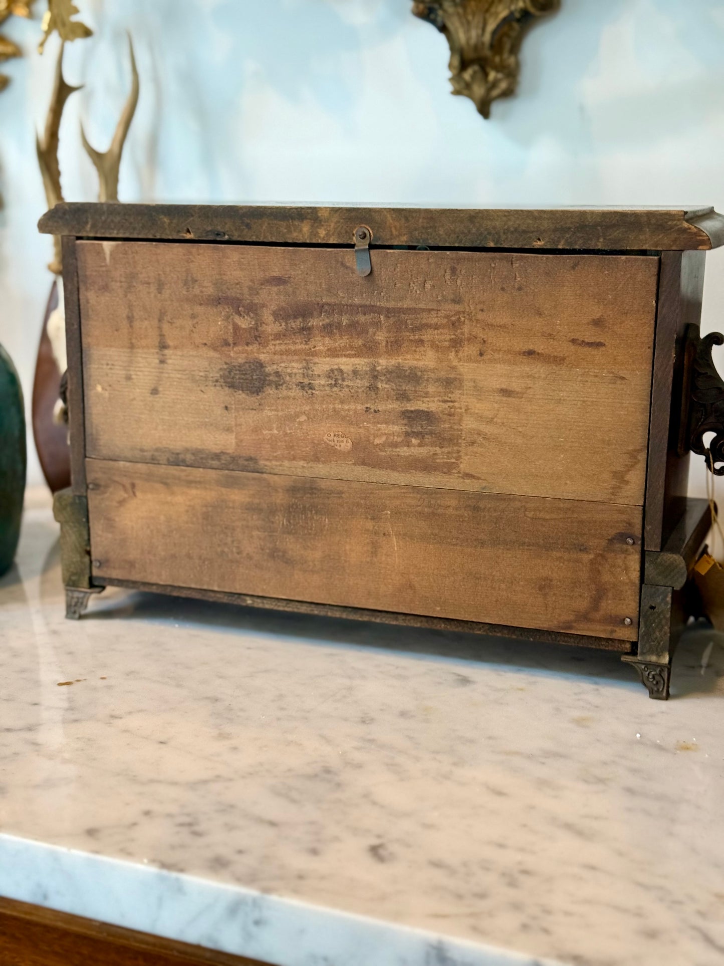 Early 20th Century Classical Revival Mantel Clock with Architectural Case
