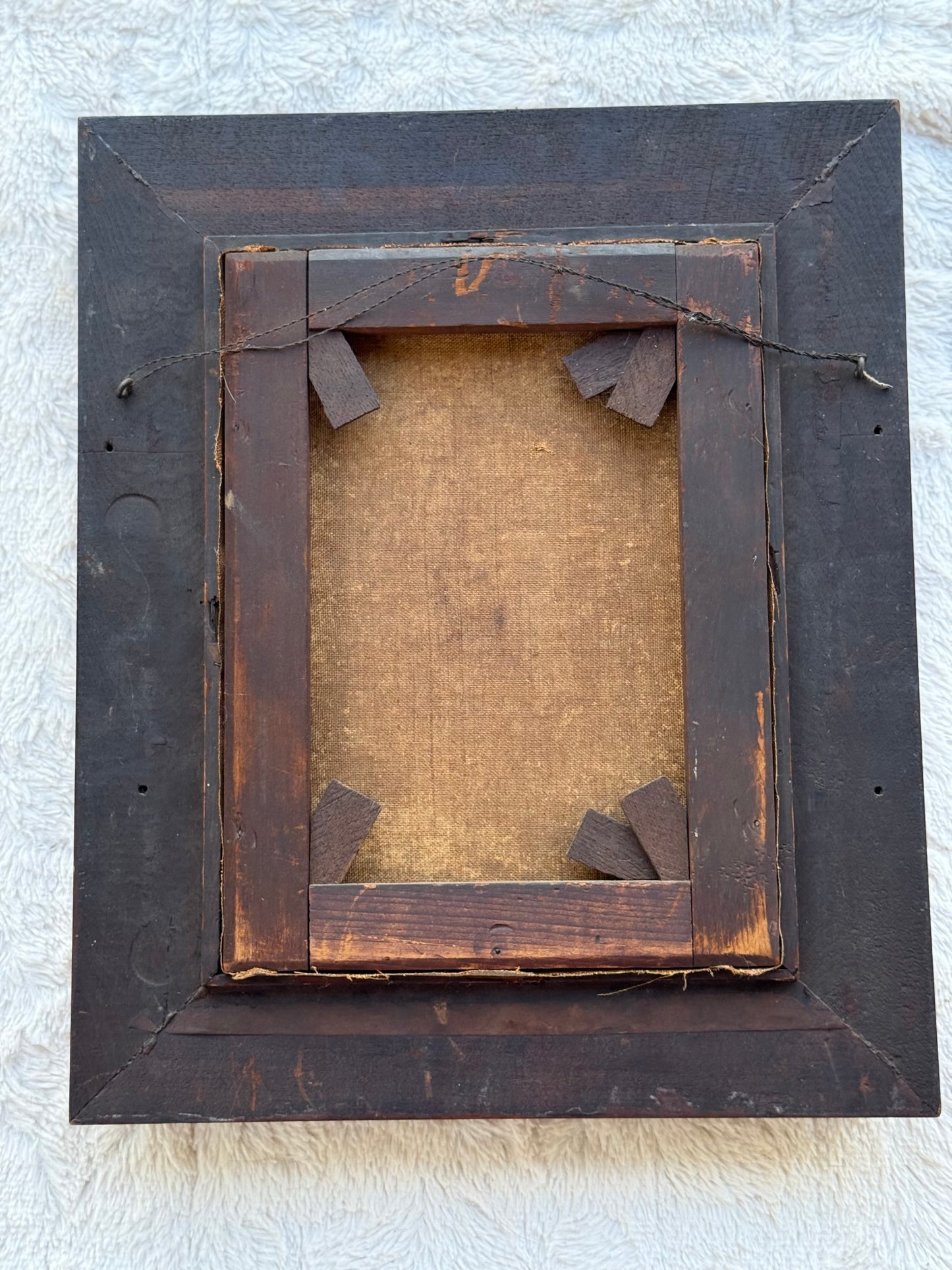 Antique 19th-C Still Life Oil Painting | Lobster, Lemons & Stein | 9x12 in Original Walnut Frame