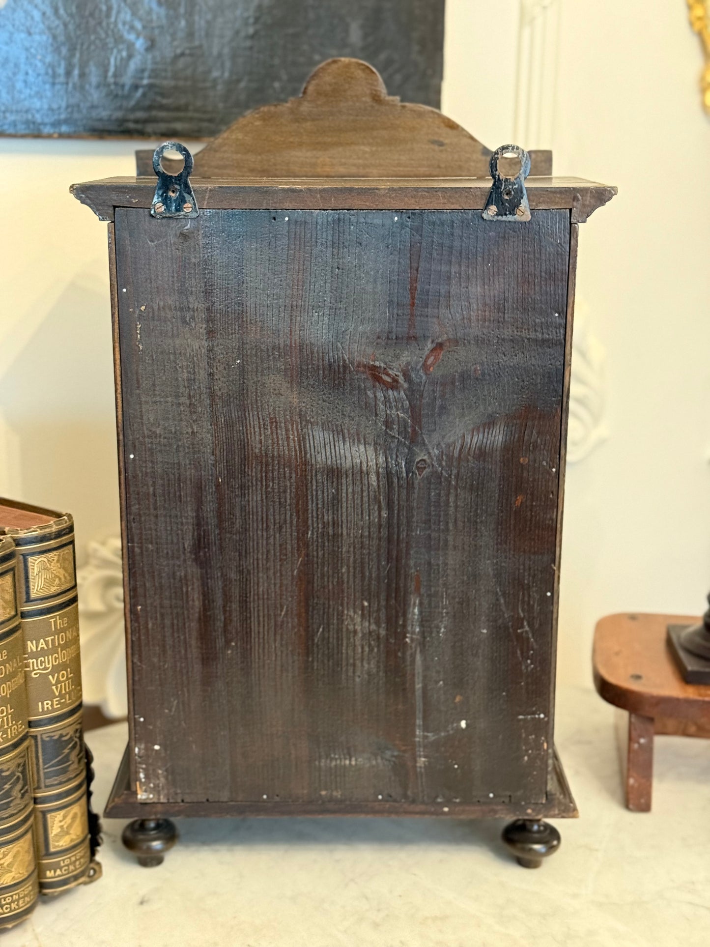 Antique Dutch or German Tobacco Cabinet | Knight Motif Wall Cabinet