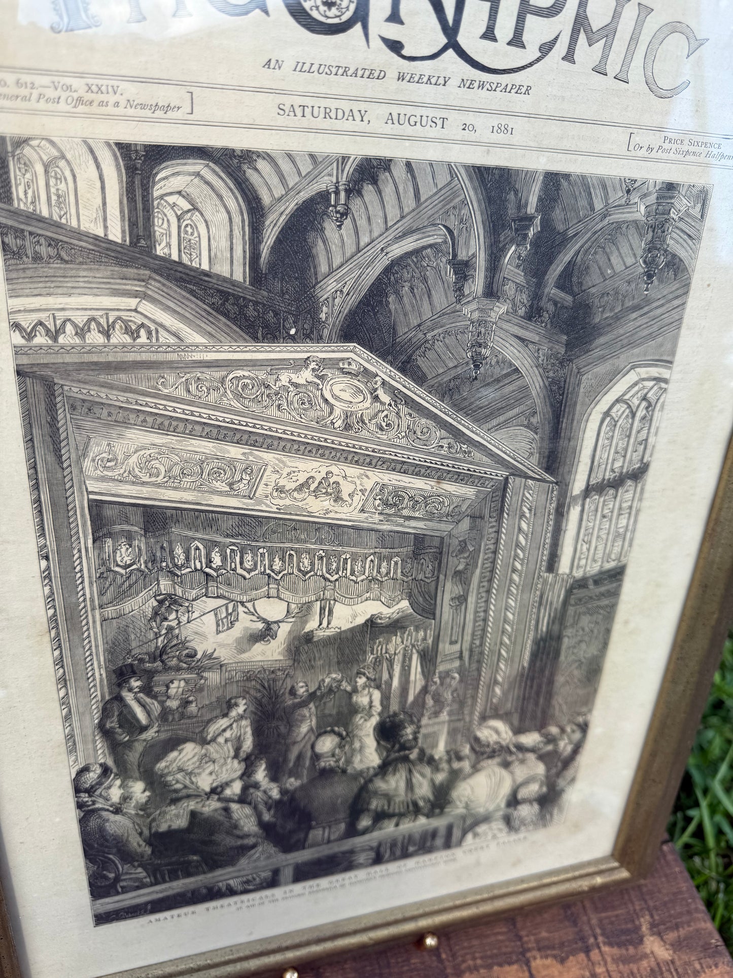 1882 The Graphic Engraving – Amateur Theatricals at Hampton Court Palace