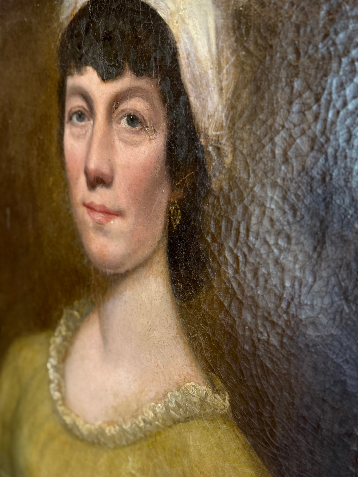 Circa 1820 English School Portrait of a Young Woman, Oil on Canvas