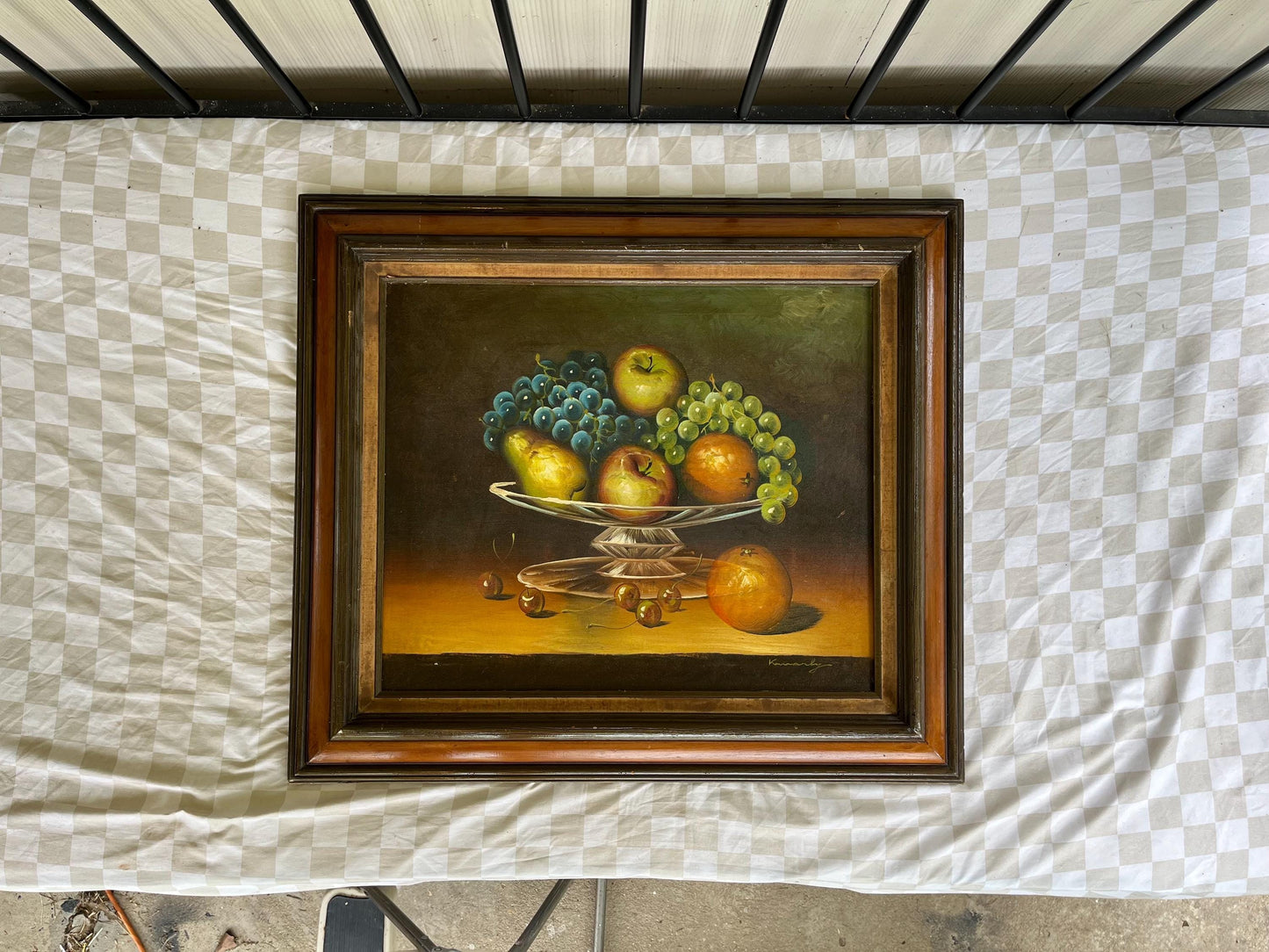 Vintage Still Life Fruit Oil Painting | 20x24 Canvas | Classic Kitchen or Dining Wall Art
