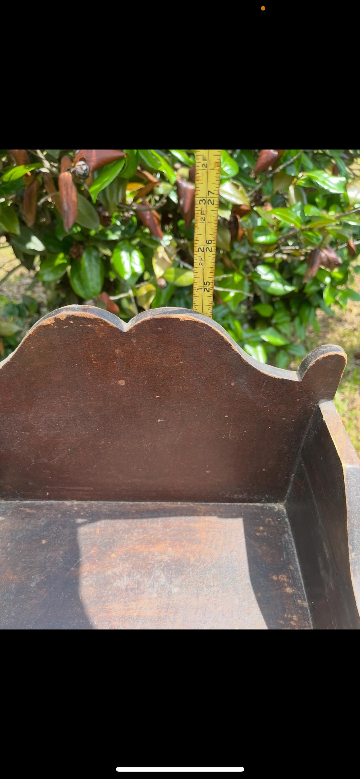 Antique Sheet Music Cabinet | Wall-Mount Wood Organizer | Vertical File Storage | Arts & Crafts Era | Tall Vintage Hanging Cabinet