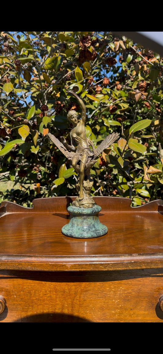 Hebe on Jupiter’s Eagle Bronze Sculpture Mythological Goddess Statue