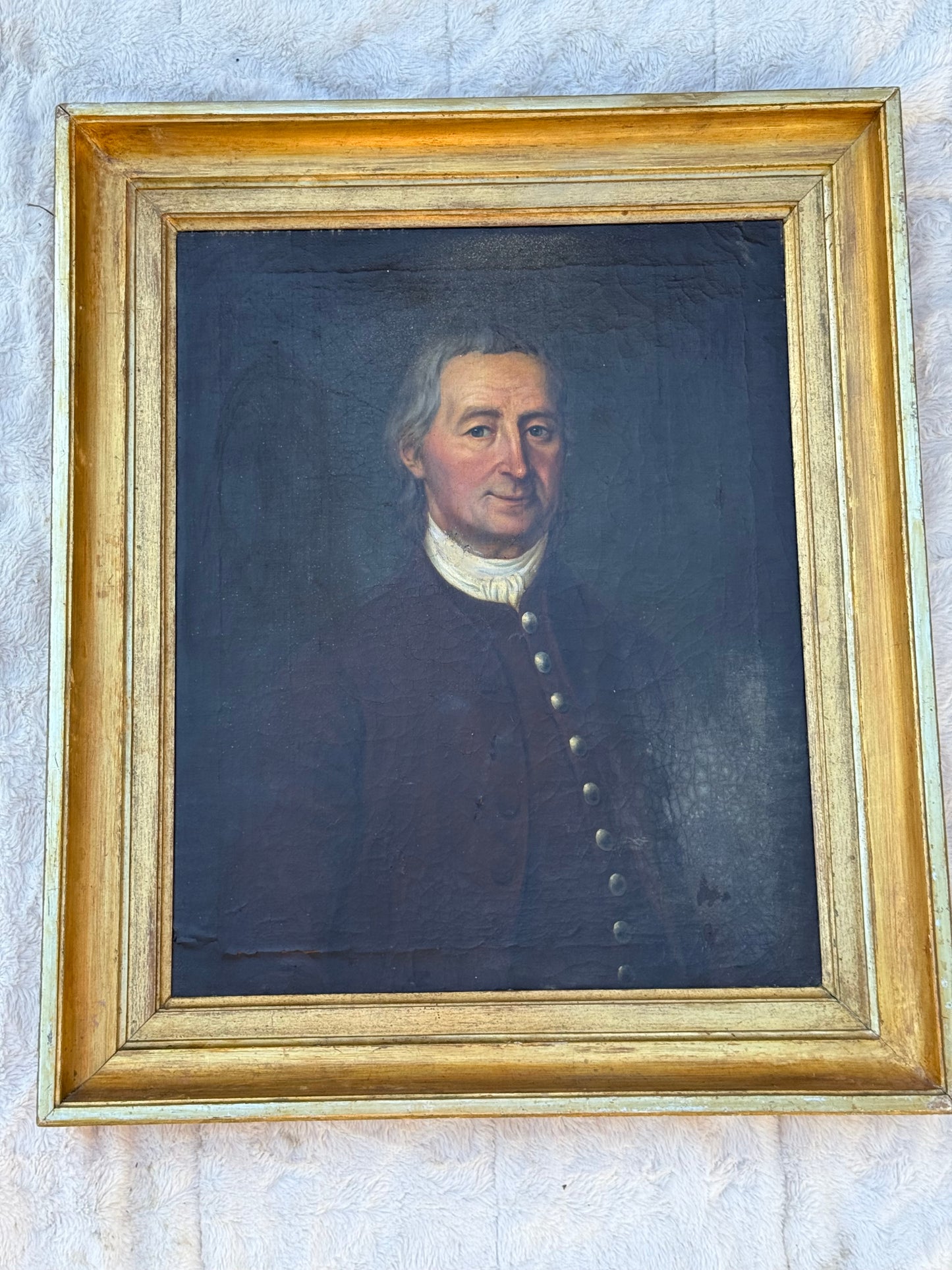 18th-Century Gentleman Portrait in Original Gilt Frame • Circle of Johann Nepomuk della Croce (European Collection Label)