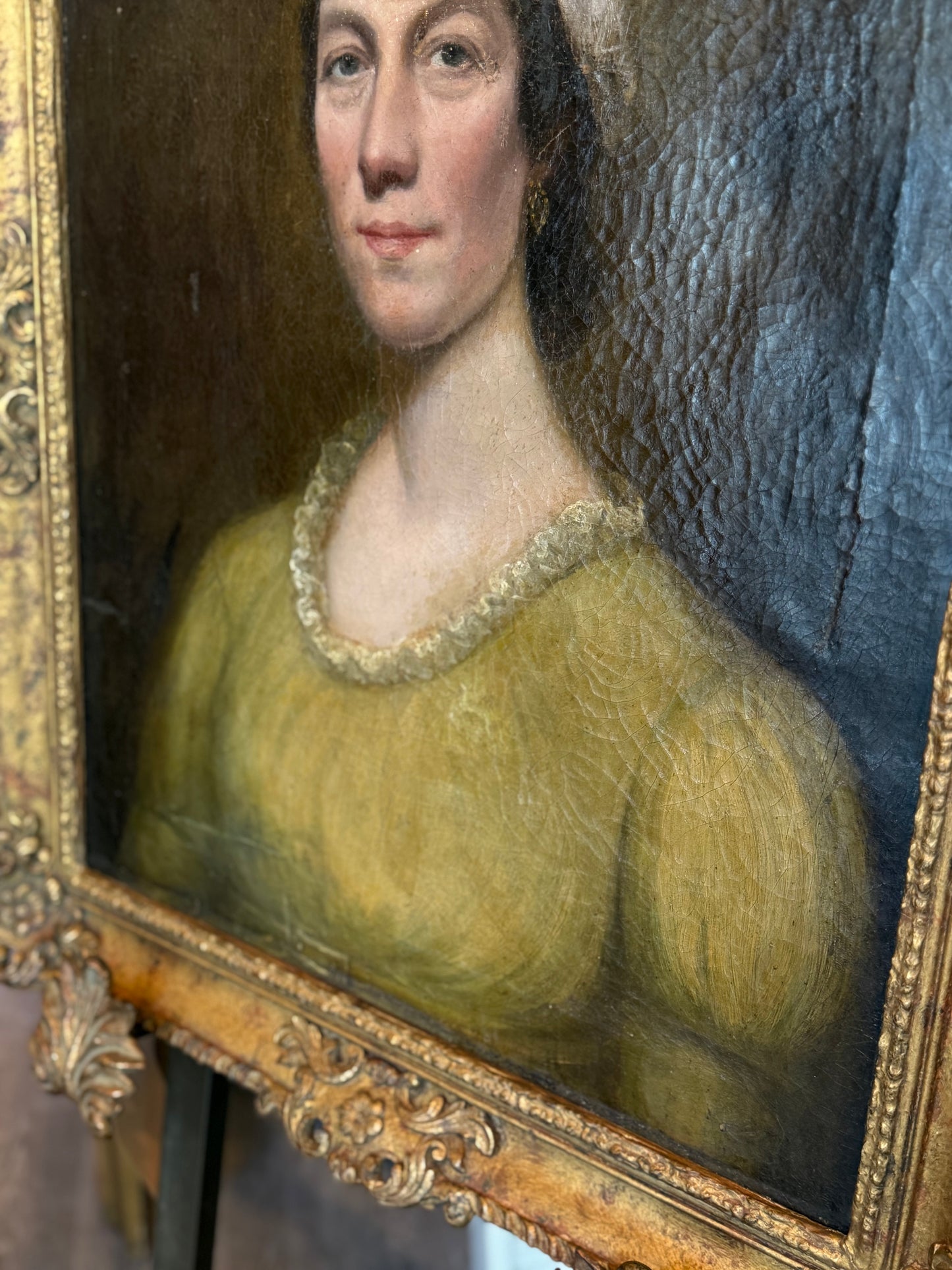 Circa 1820 English School Portrait of a Young Woman, Oil on Canvas