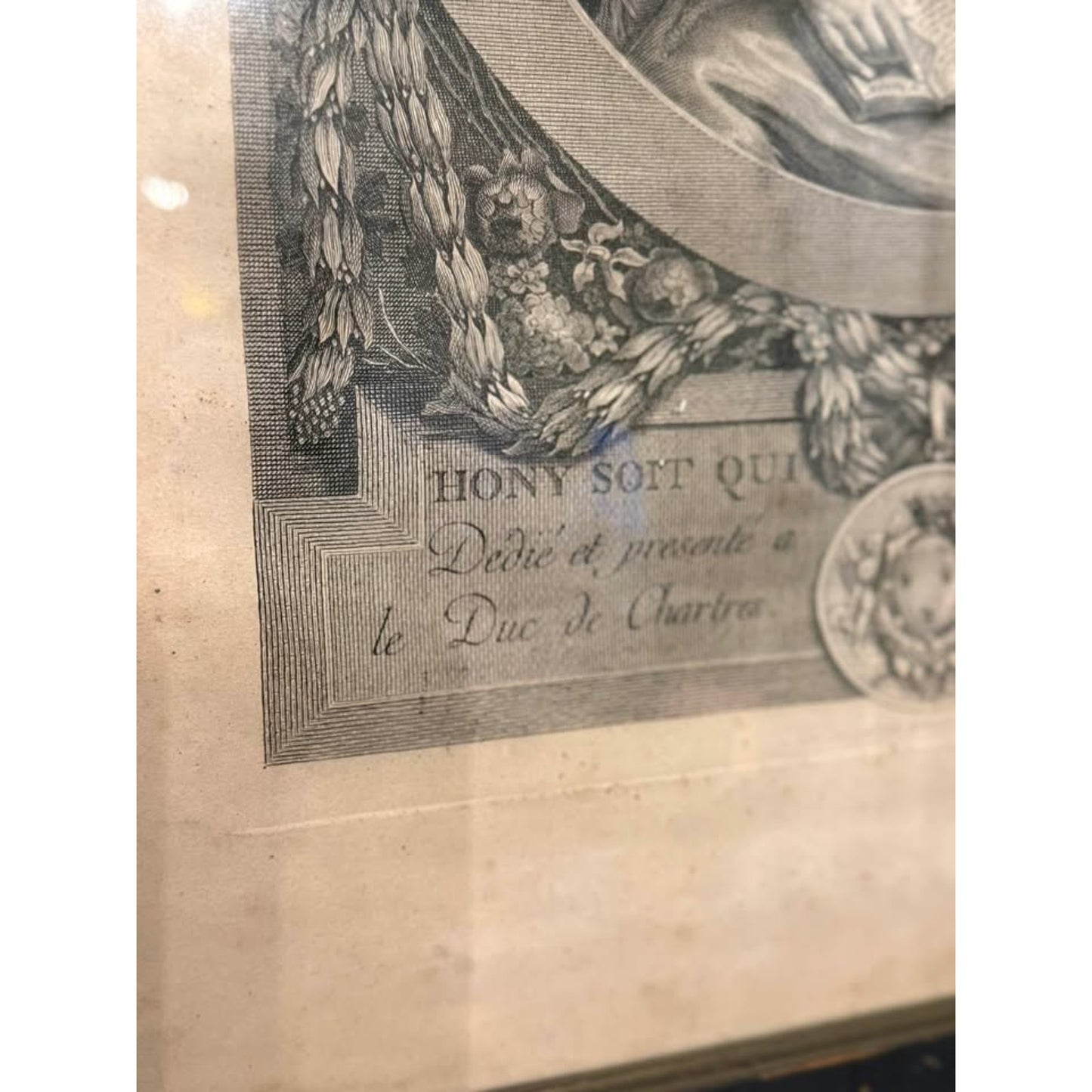 Antique 18th C French Duc de Chartres Engraving