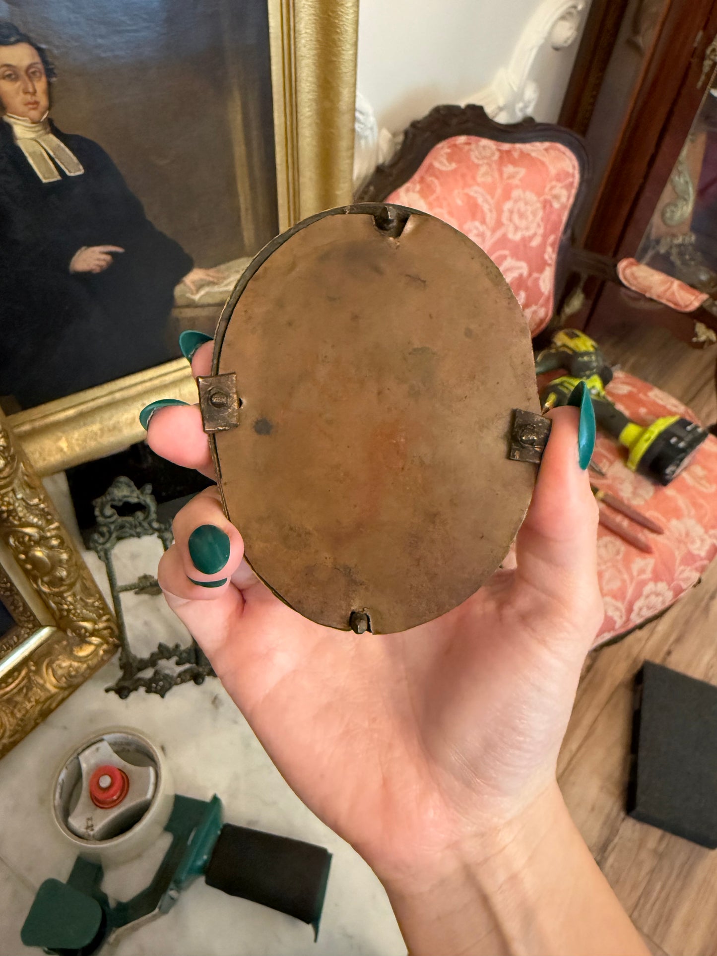 18th Century Italian School Portrait on Copper | Antique Miniature Oil Painting