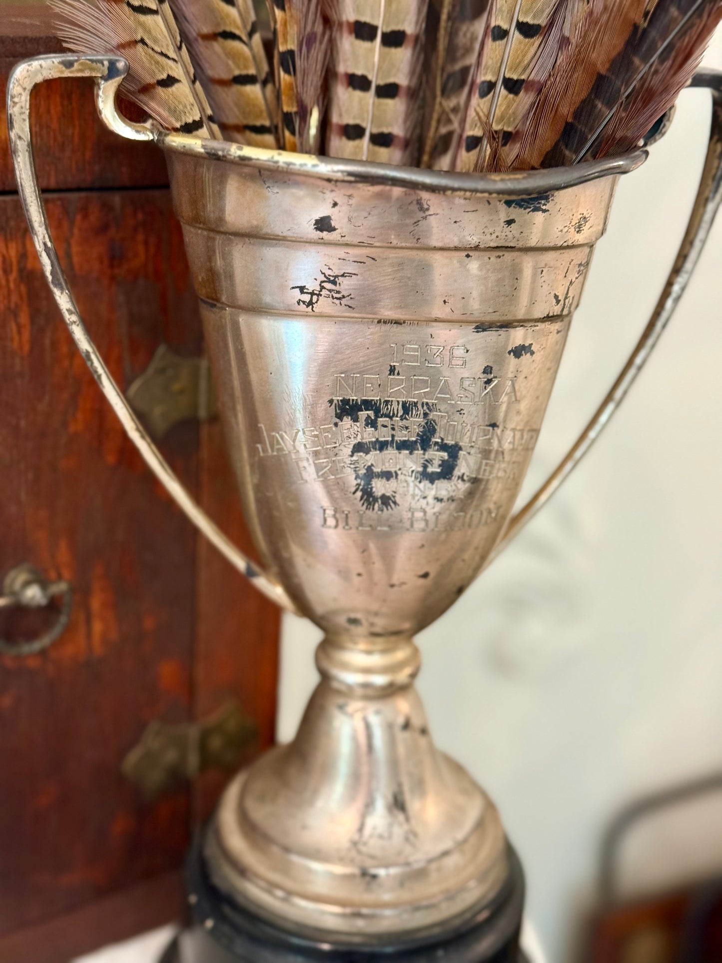 1936 Nebraska State Tournament Trophy Vase | Bill Bloom