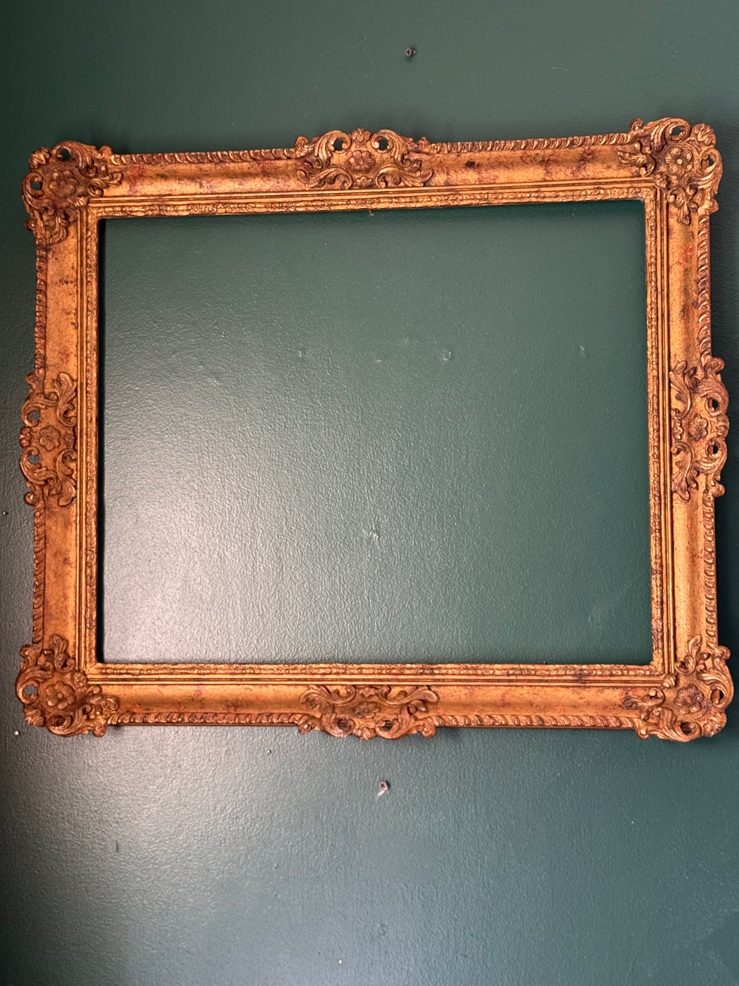 Antique Gilt Wood Rococo Frame with GAFIT London & Paris Label, c. Late 19th Century