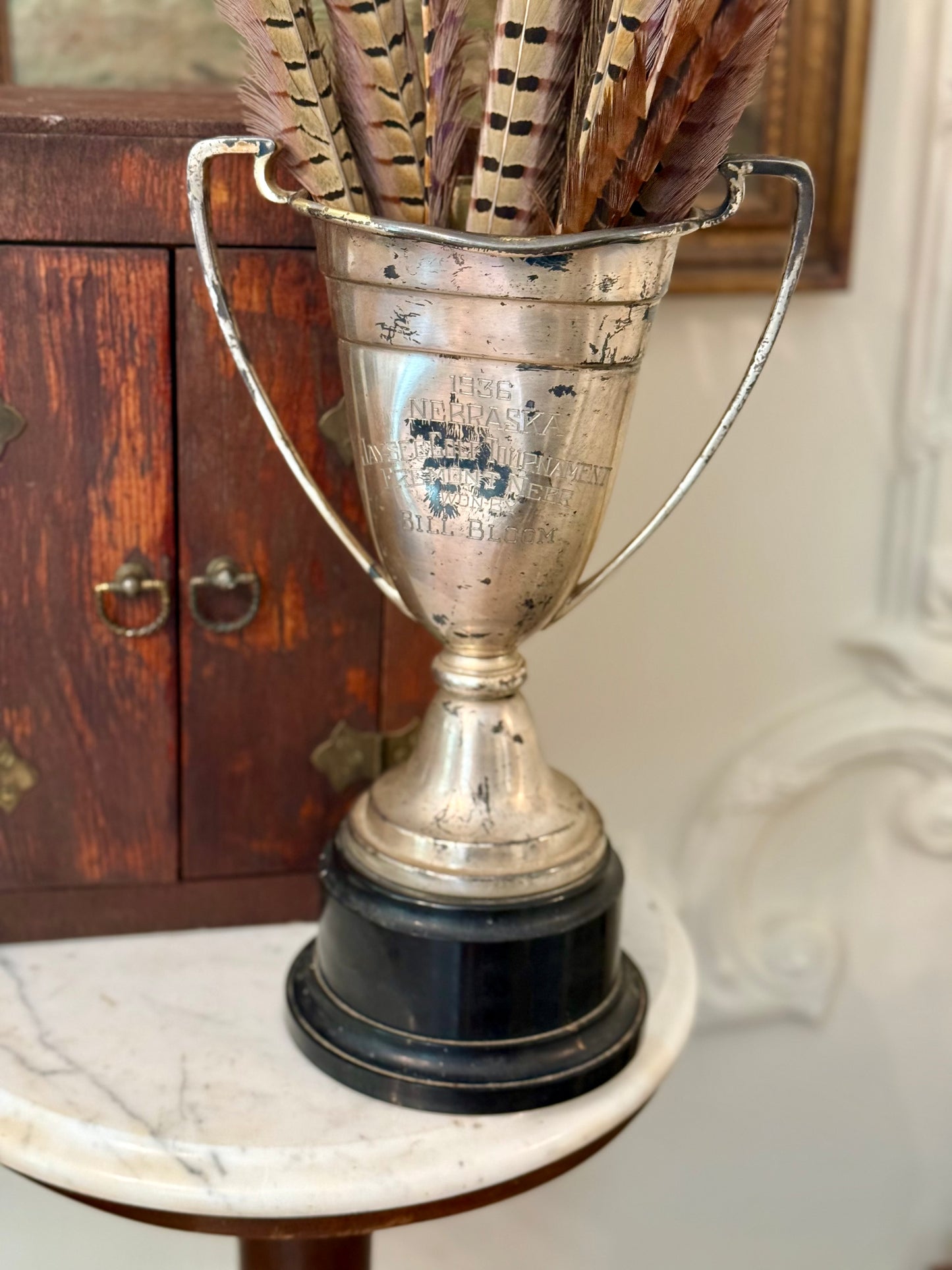 1936 Nebraska State Tournament Trophy Vase | Bill Bloom