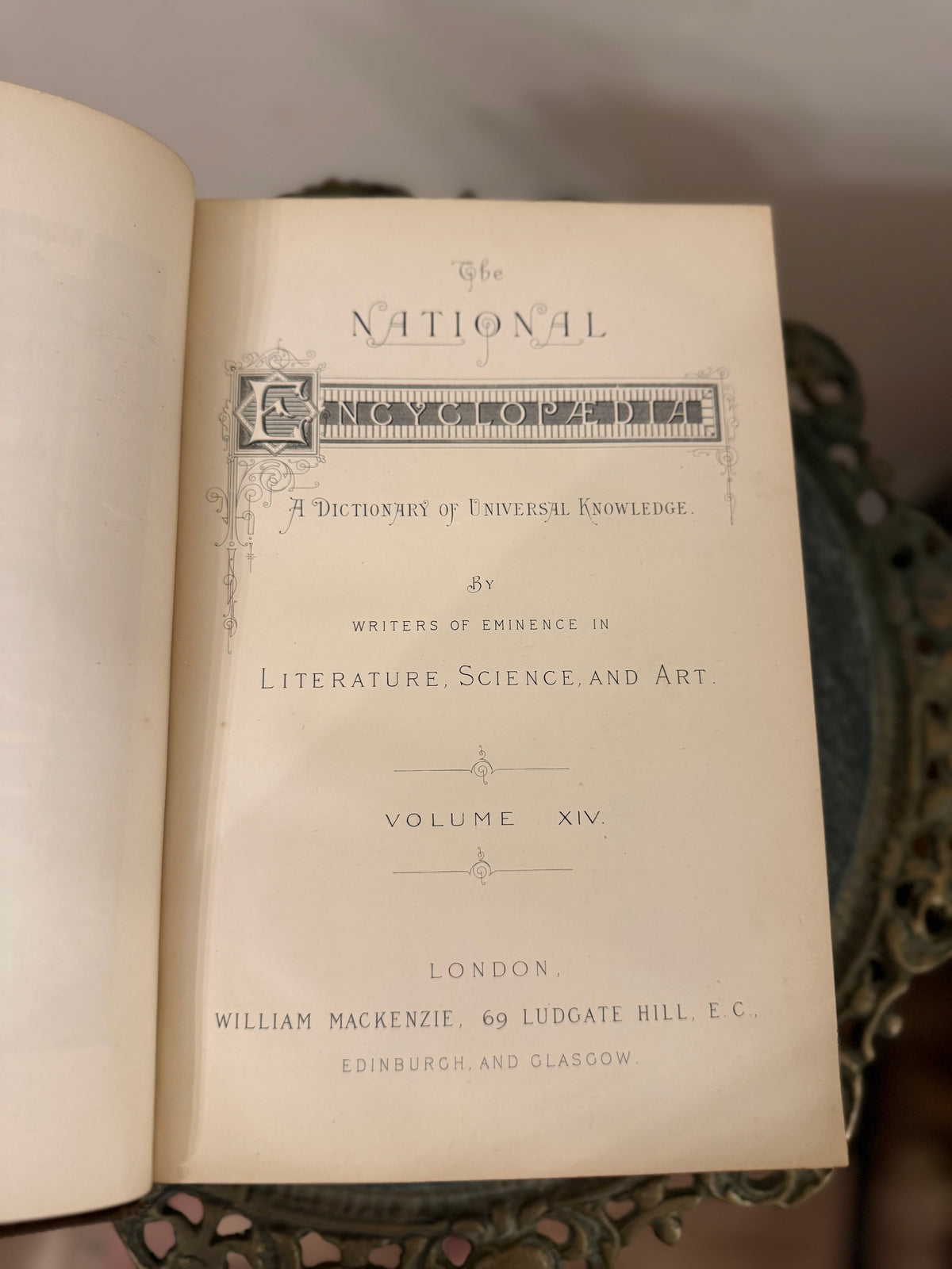 19th Century National Encyclopædia Decorative Book