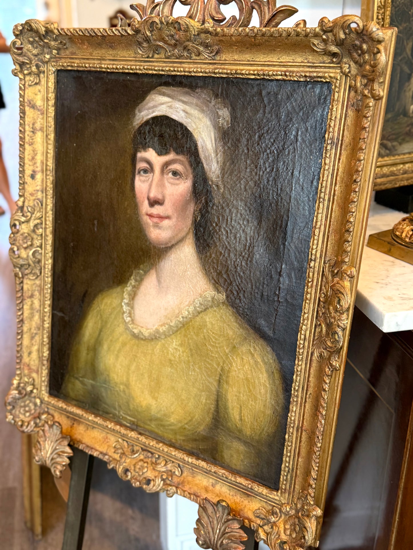 Circa 1820 English School Portrait of a Young Woman, Oil on Canvas
