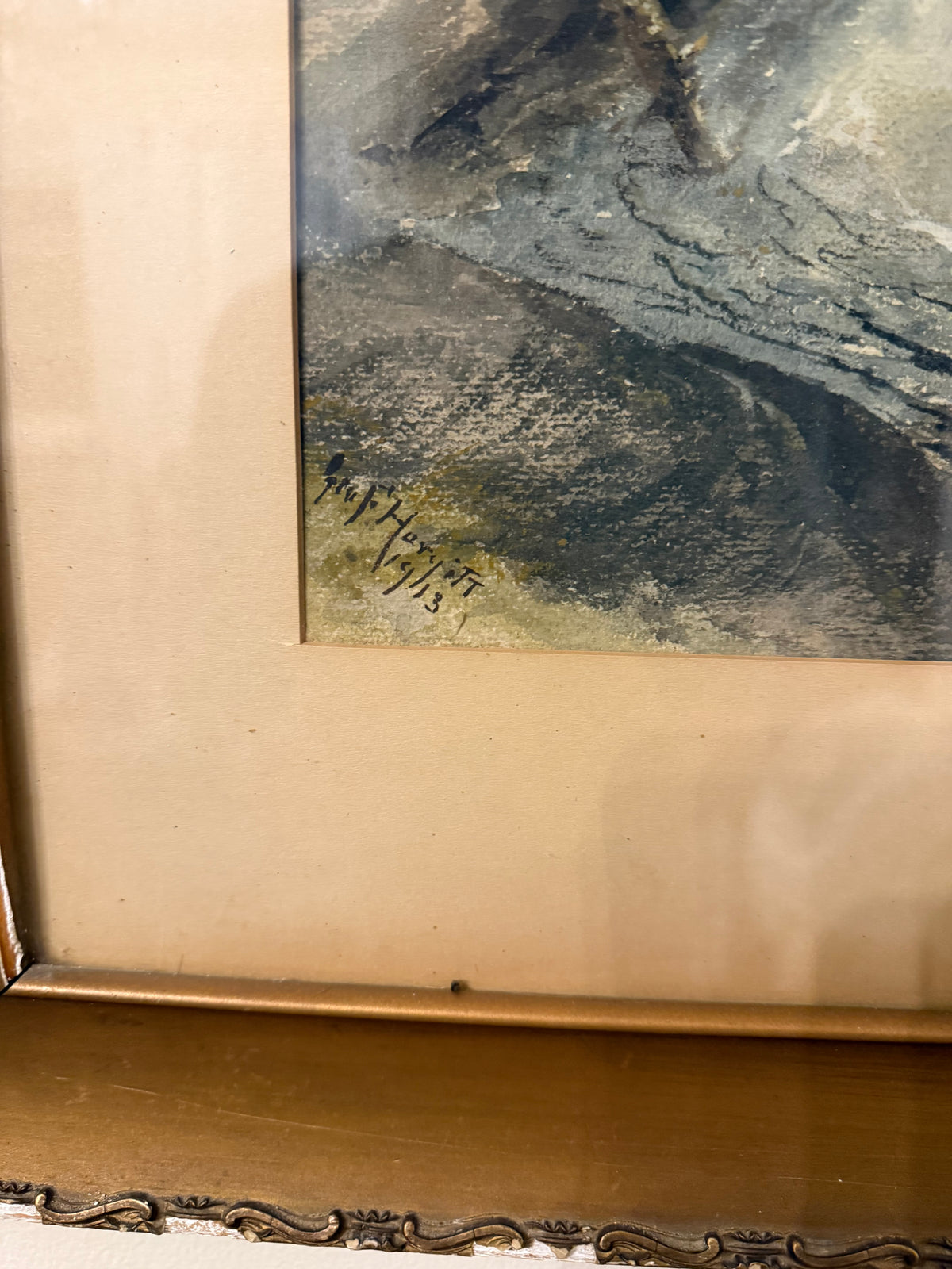George Fotherly Hargitt, Illecillewaet Valley, 1913 Antique Watercolor Landscape