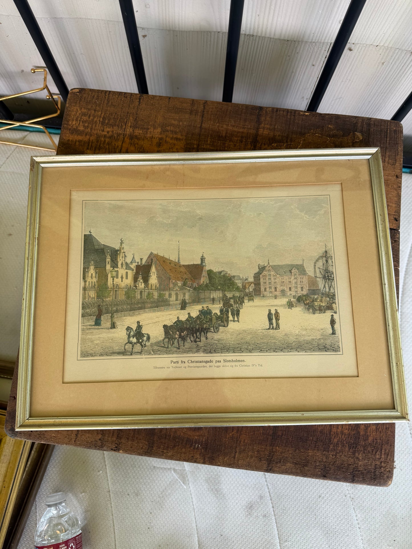 Christiansgade Street Scene Engraving, Copenhagen