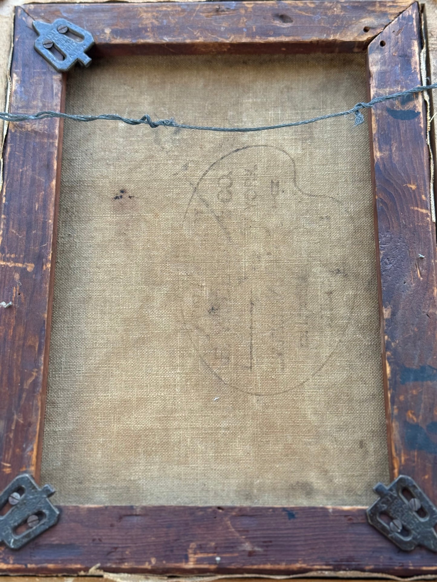 19th-Century Continental Woodland Landscape with Cattle & Herdsman
Oil on Canvas, c. 1860–1890 (9×12 canvas, 12×15 framed)