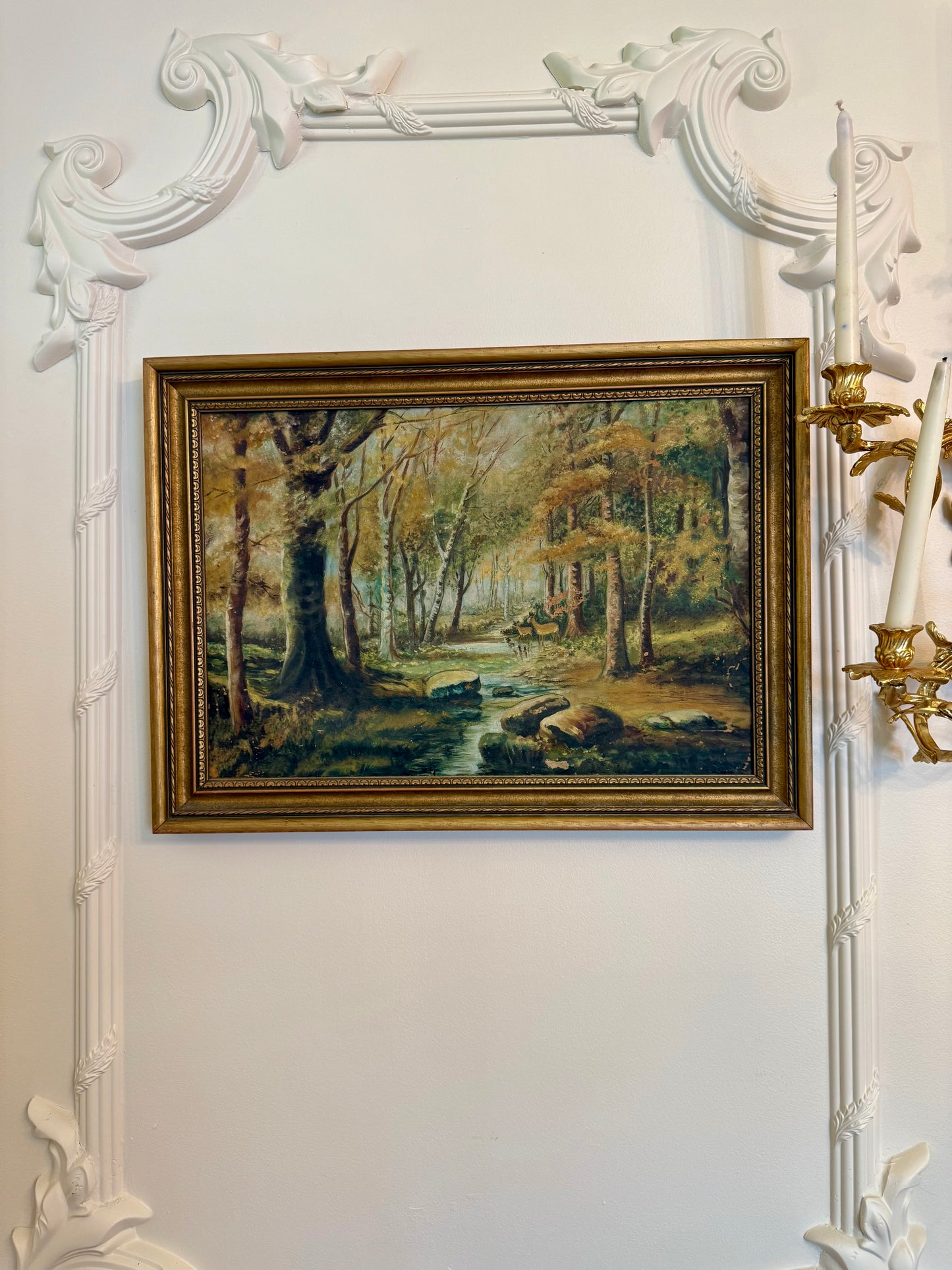 Sr. M. Sophia Oil Painting | Woodland Deer Landscape | Nun Artist | Oil on Canvas