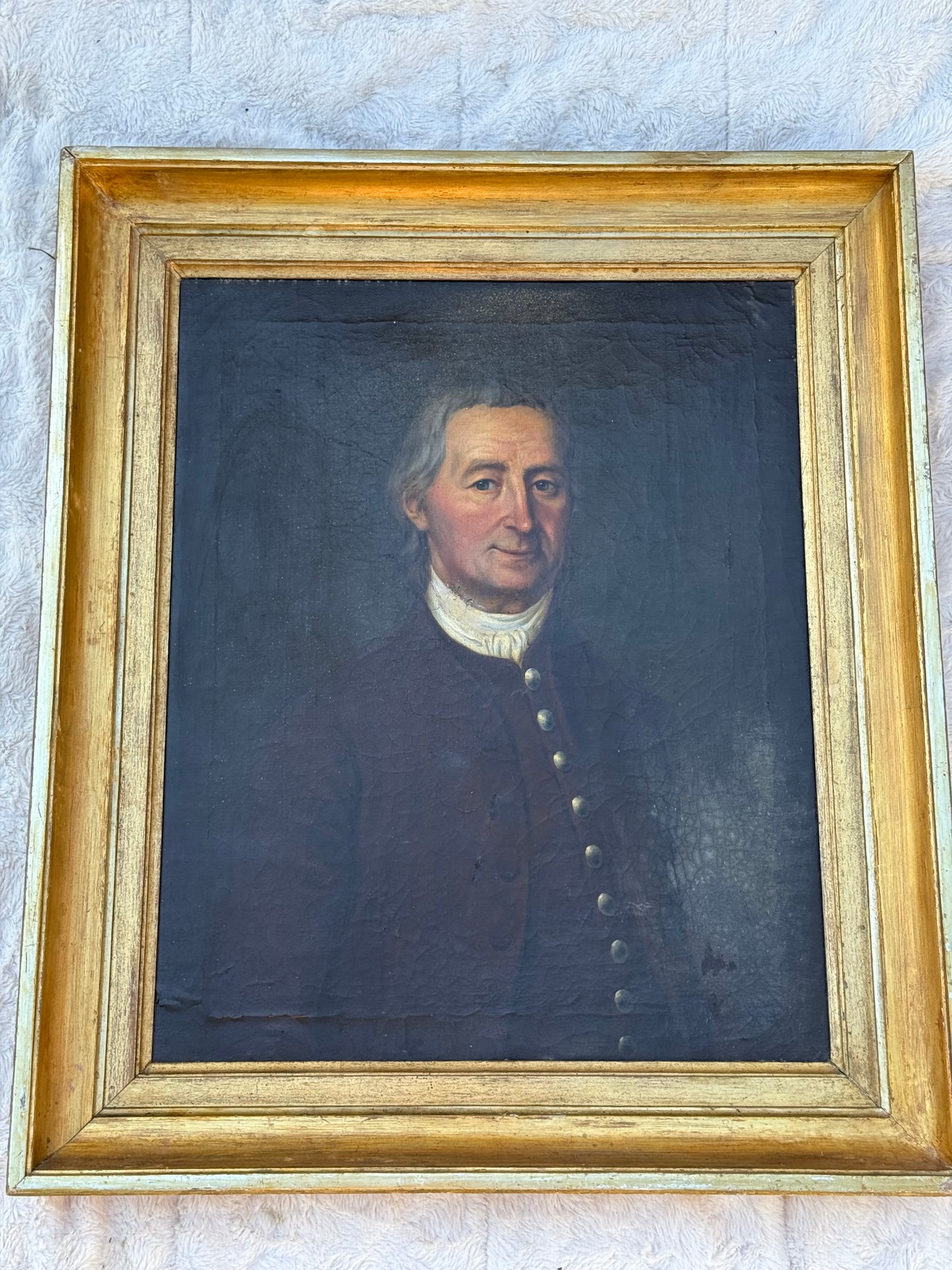 18th-Century Gentleman Portrait in Original Gilt Frame • Circle of Johann Nepomuk della Croce (European Collection Label)