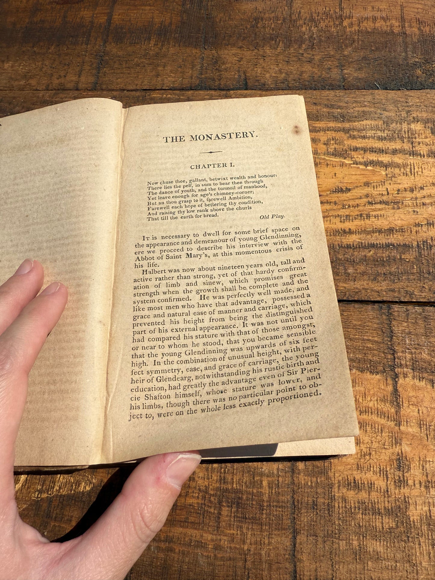 1825 The Monastery by Sir Walter Scott – Original Publisher’s Boards – Early American Edition
